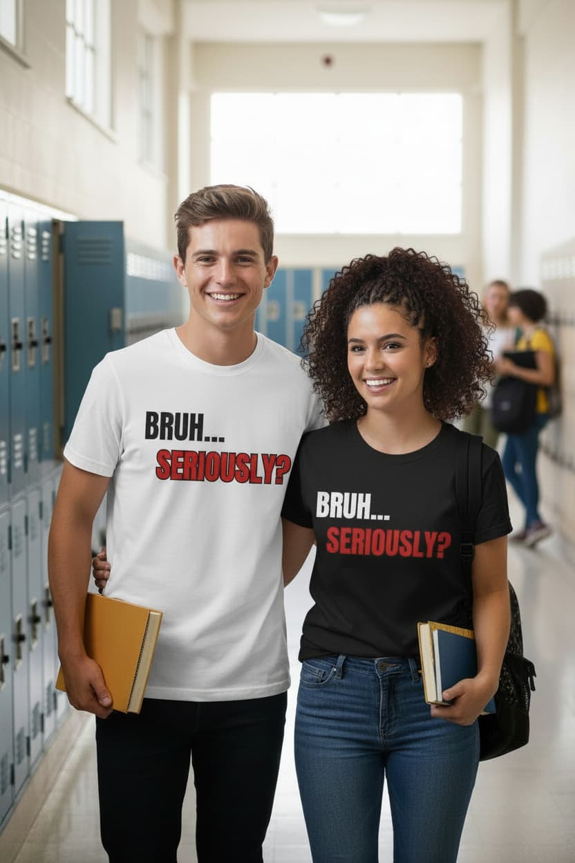 Bruh. Seriously. — Sarcastic Quote Graphic Tee | 100% Cotton