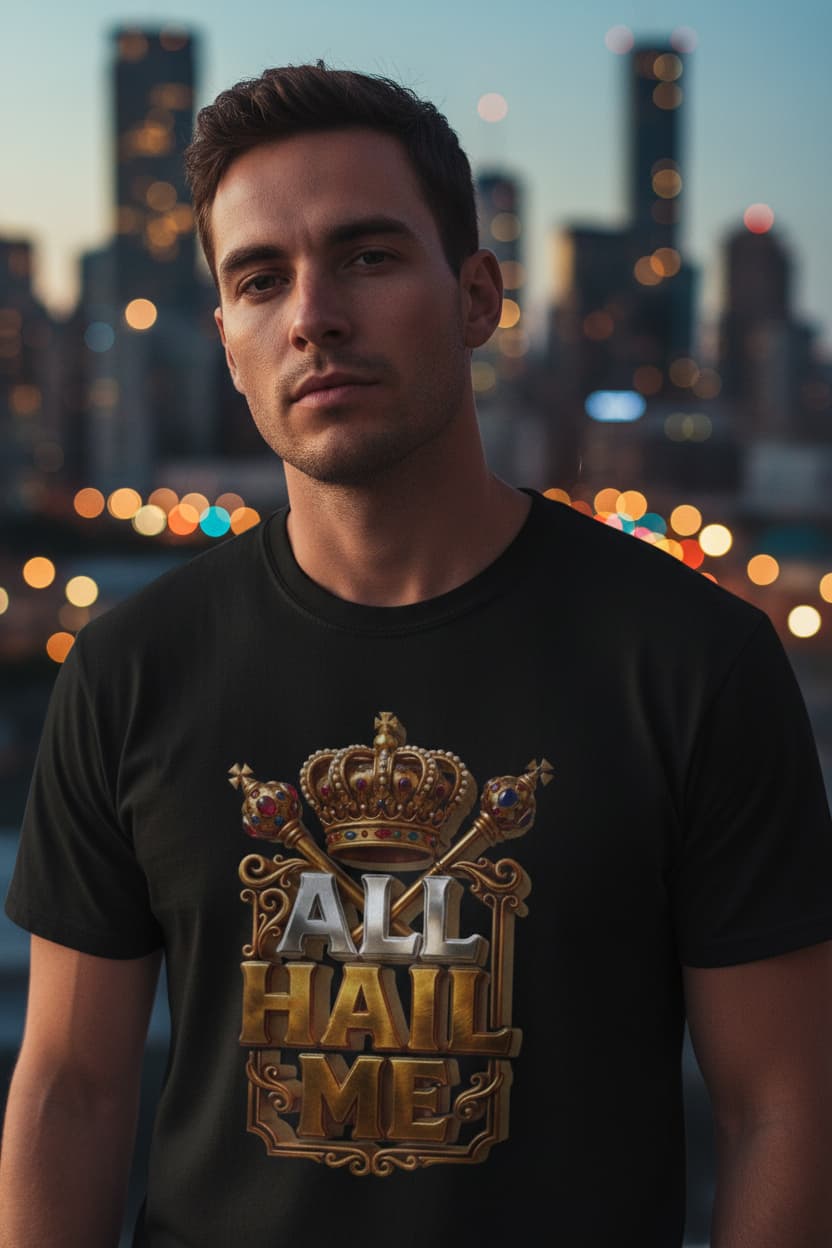 All Hail Me — Crown Graphic Tee | 100% Cotton