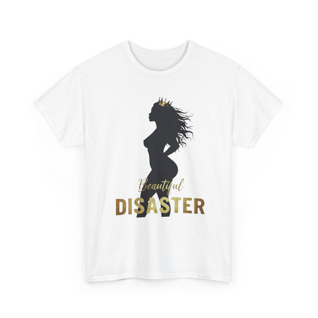 Beautiful Disaster — Crown Silhouette Graphic Tee, Light Colors | 100% Cotton