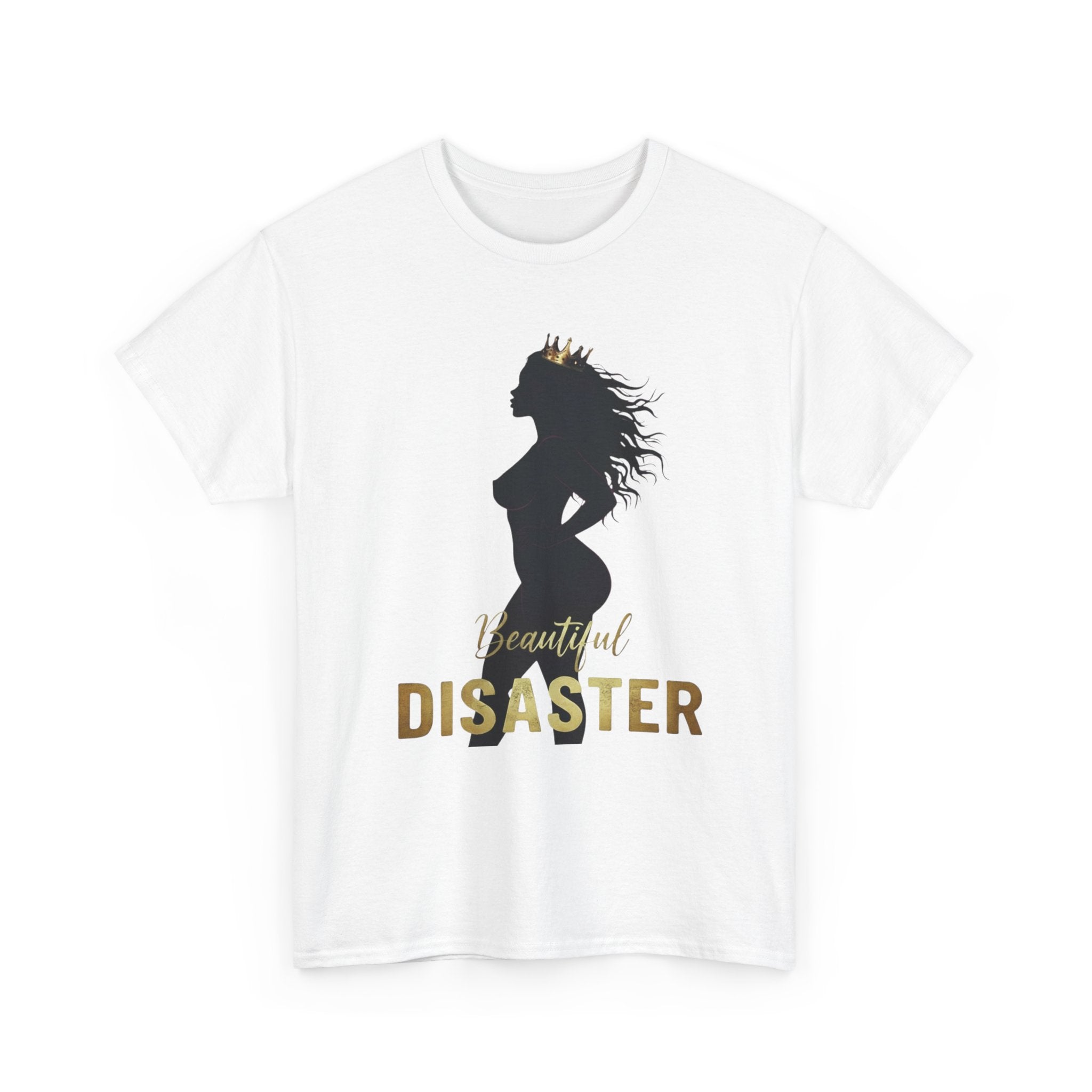 Beautiful Disaster — Crown Silhouette Graphic Tee, Light Colors | 100% Cotton