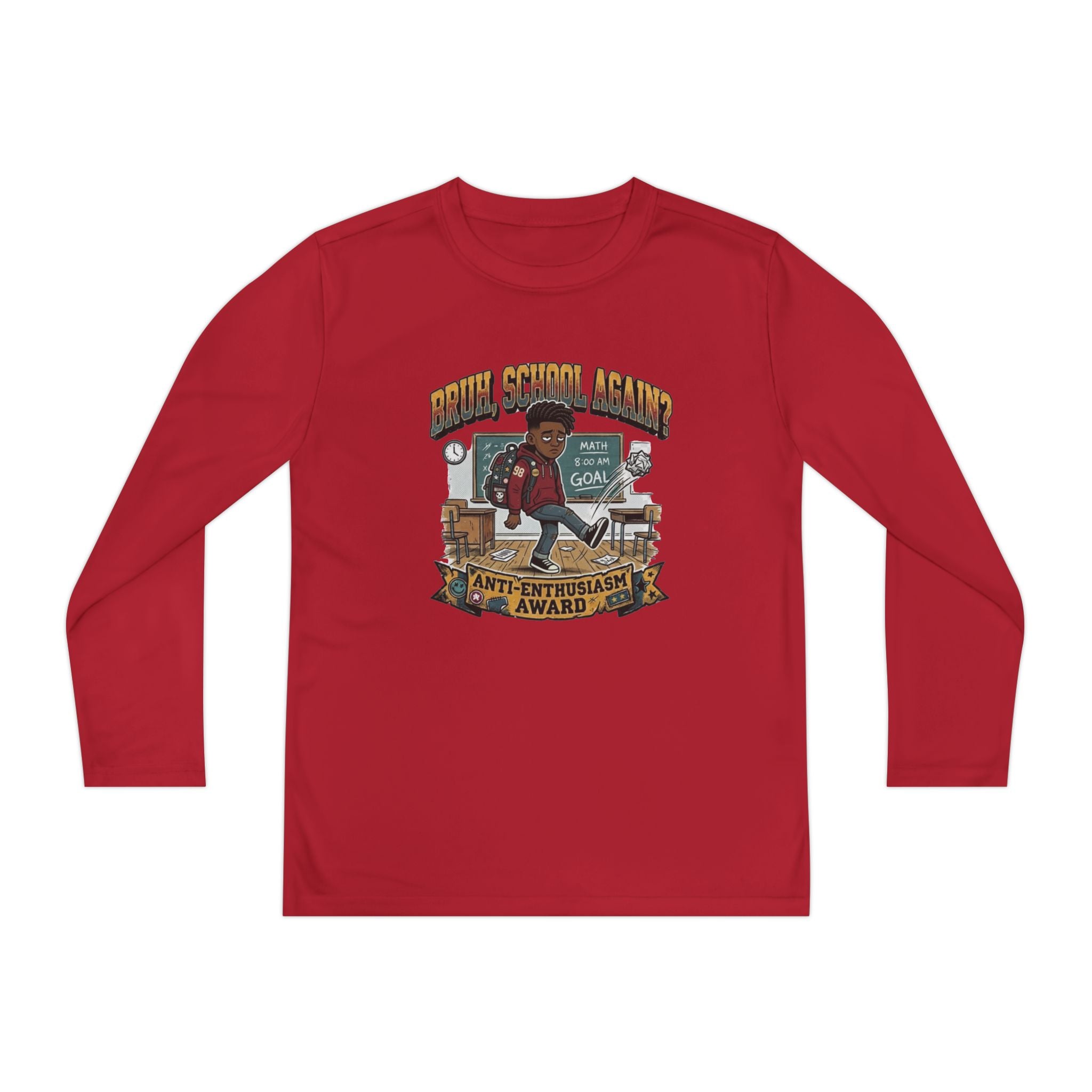 Already Over It. — Kids Long Sleeve Graphic Tee Character 2