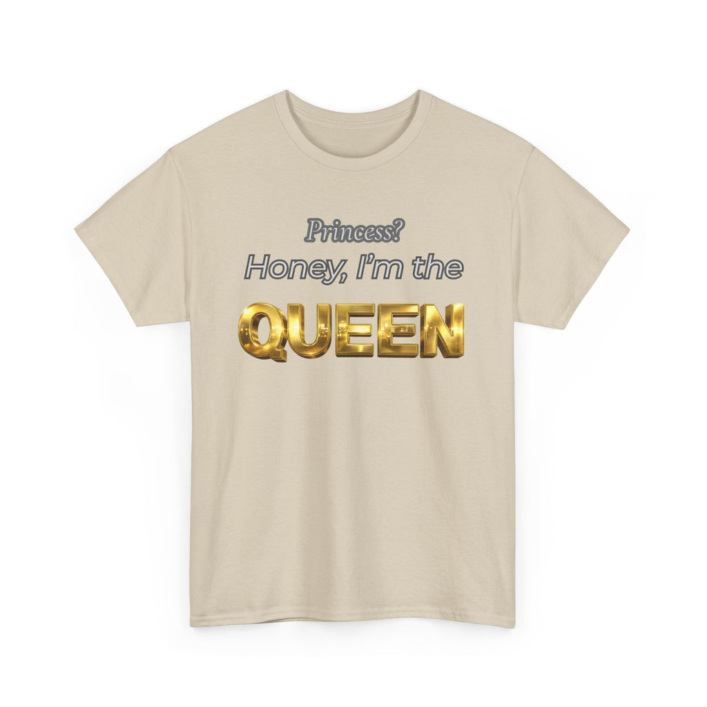 Princess Honey, I'm the Queen — Gold 3D Crown Graphic Tee | 100% Cotton, S–5XL