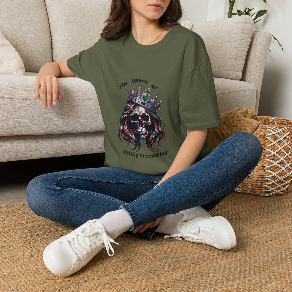 Graphic Tee — “The Queen of Effing Everything” Skull Crown Shirt