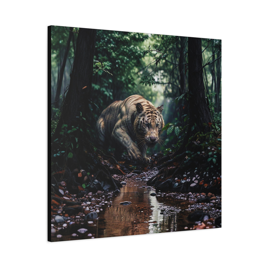 Jungle Tiger Matte Canvas Art – Stretched 1.25" Wall Decor