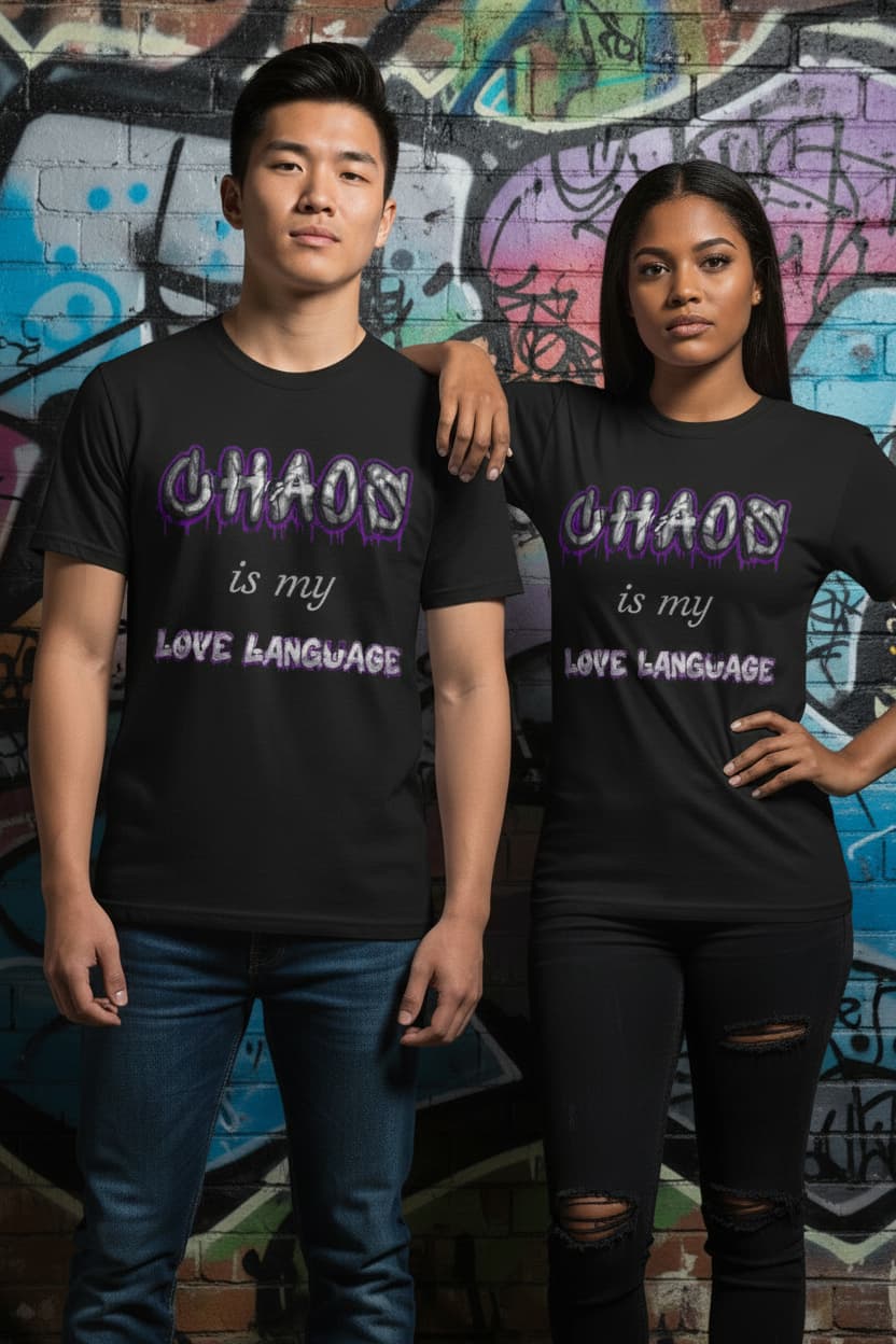 Chaos Is My Love Language — Graffiti Graphic Tee | 100% Cotton