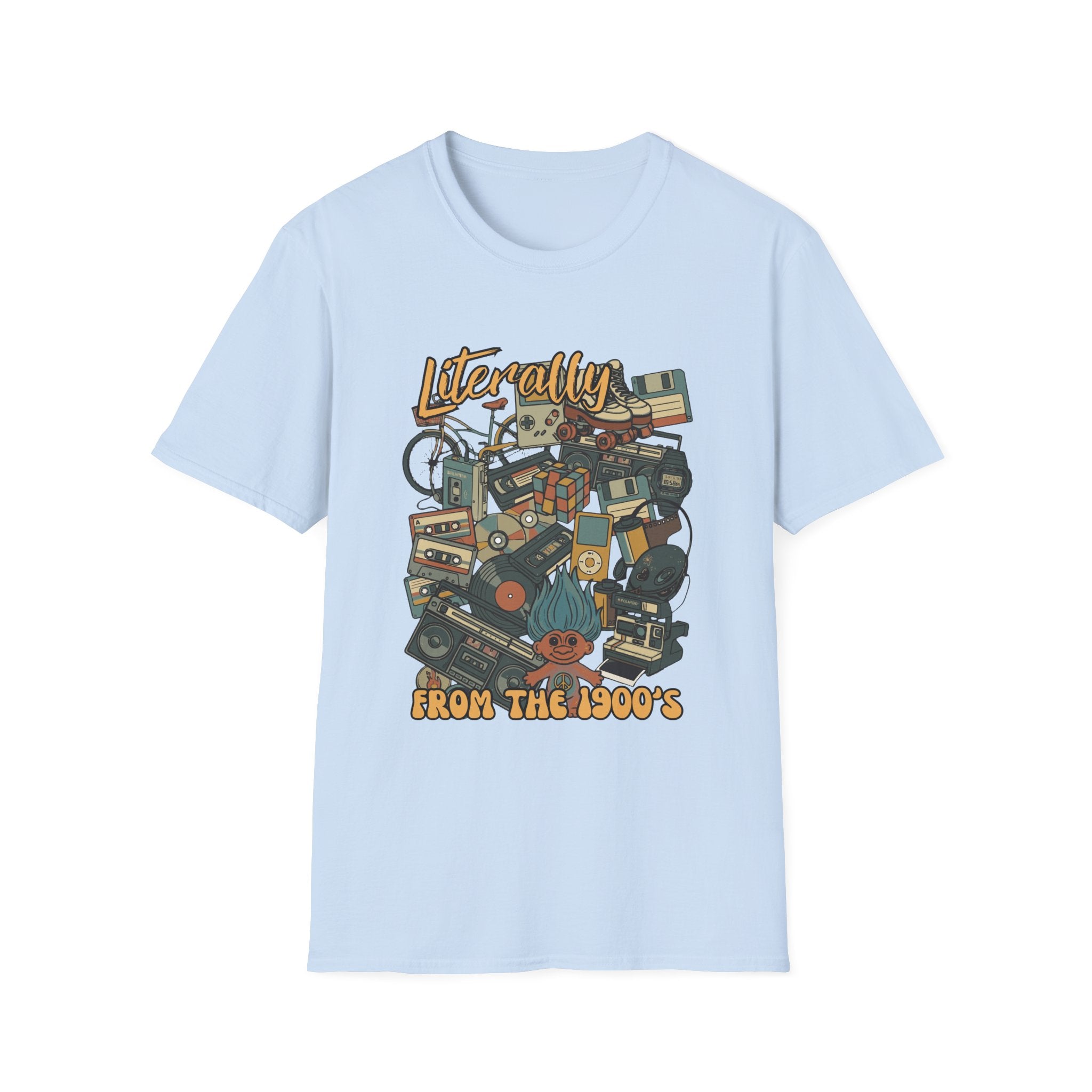 Vintage 90s Nostalgia — Retro Tech Collage Graphic Tee | Ring-Spun Cotton