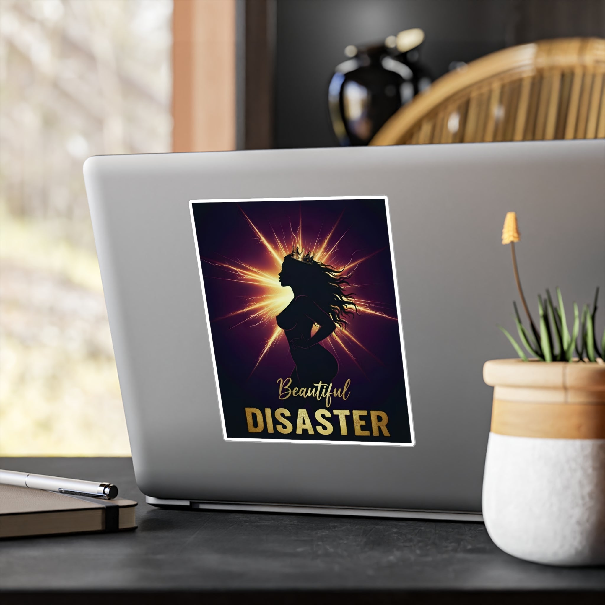 Beautiful Disaster — Kiss-Cut Vinyl Sticker | Satin Finish, 3 Sizes
