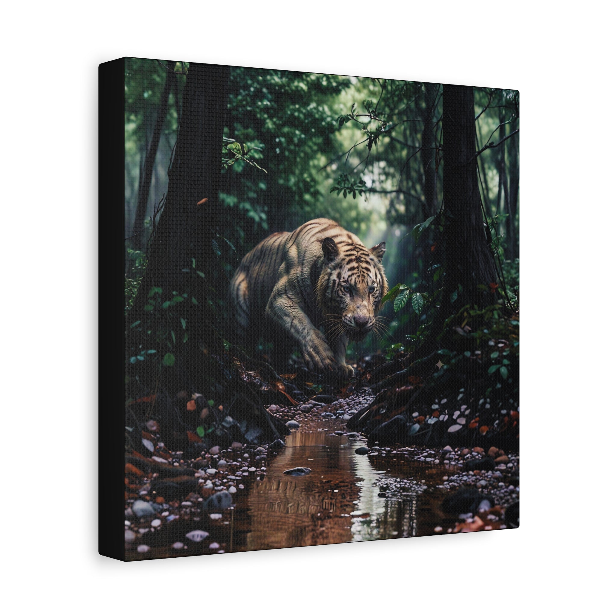 Jungle Tiger Matte Canvas Art – Stretched 1.25" Wall Decor