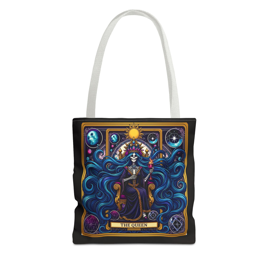 Tarot Art Tote Bag — Mystic Crown Design | Polyester, Reinforced Handles, 5 Colors