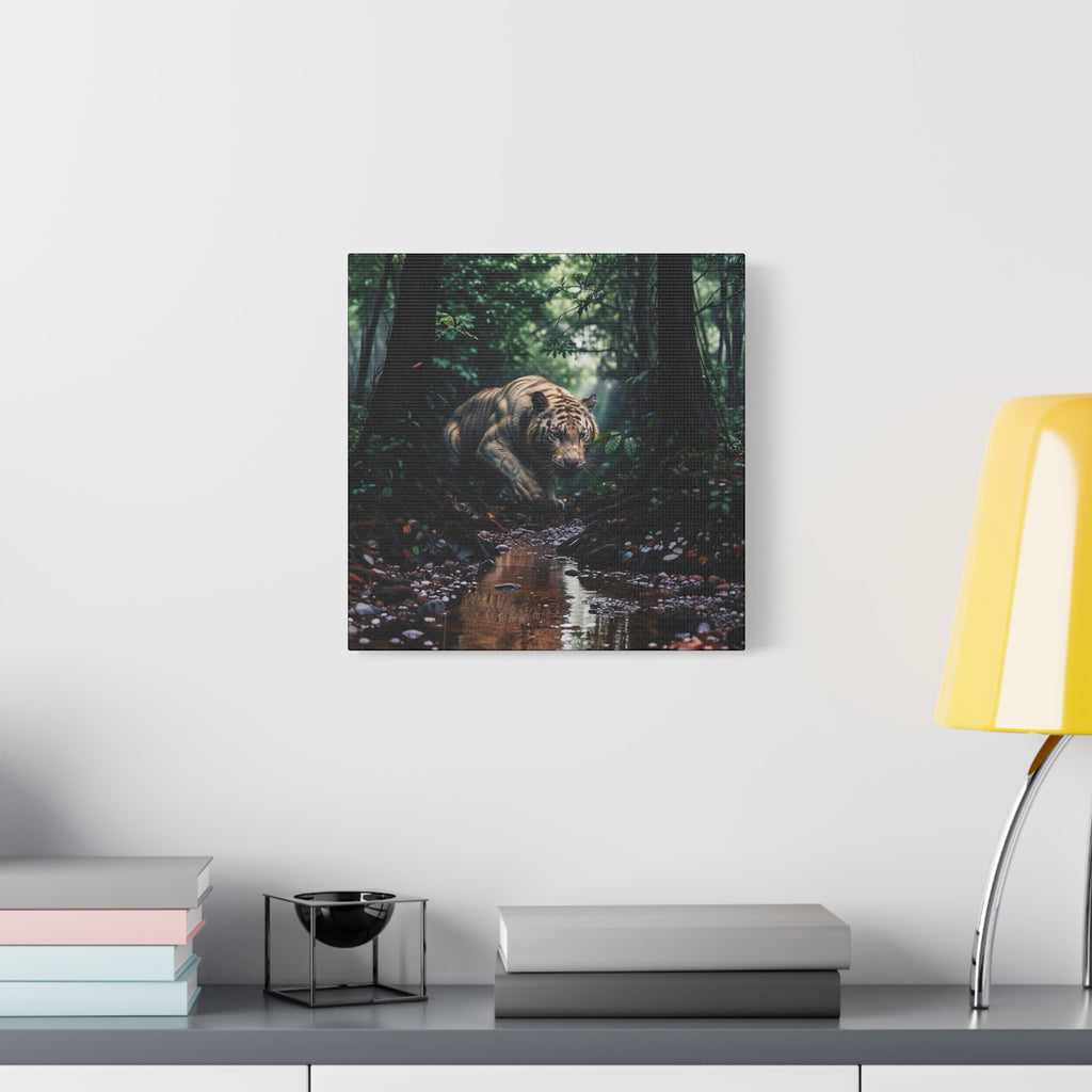 Jungle Tiger Matte Canvas Art – Stretched 1.25" Wall Decor