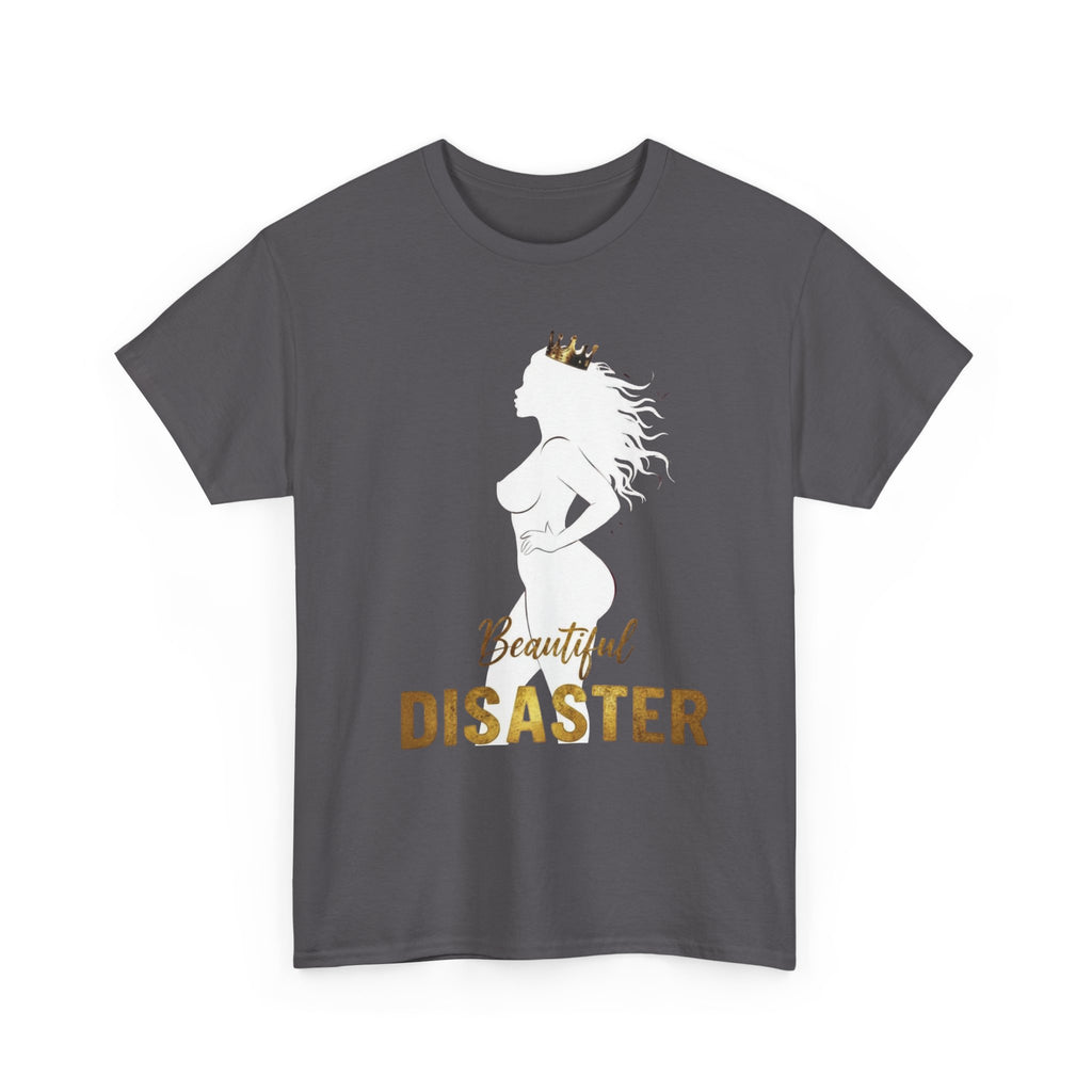 Beautiful Disaster — Crown Silhouette Graphic Tee, Dark Colors | 100% Cotton