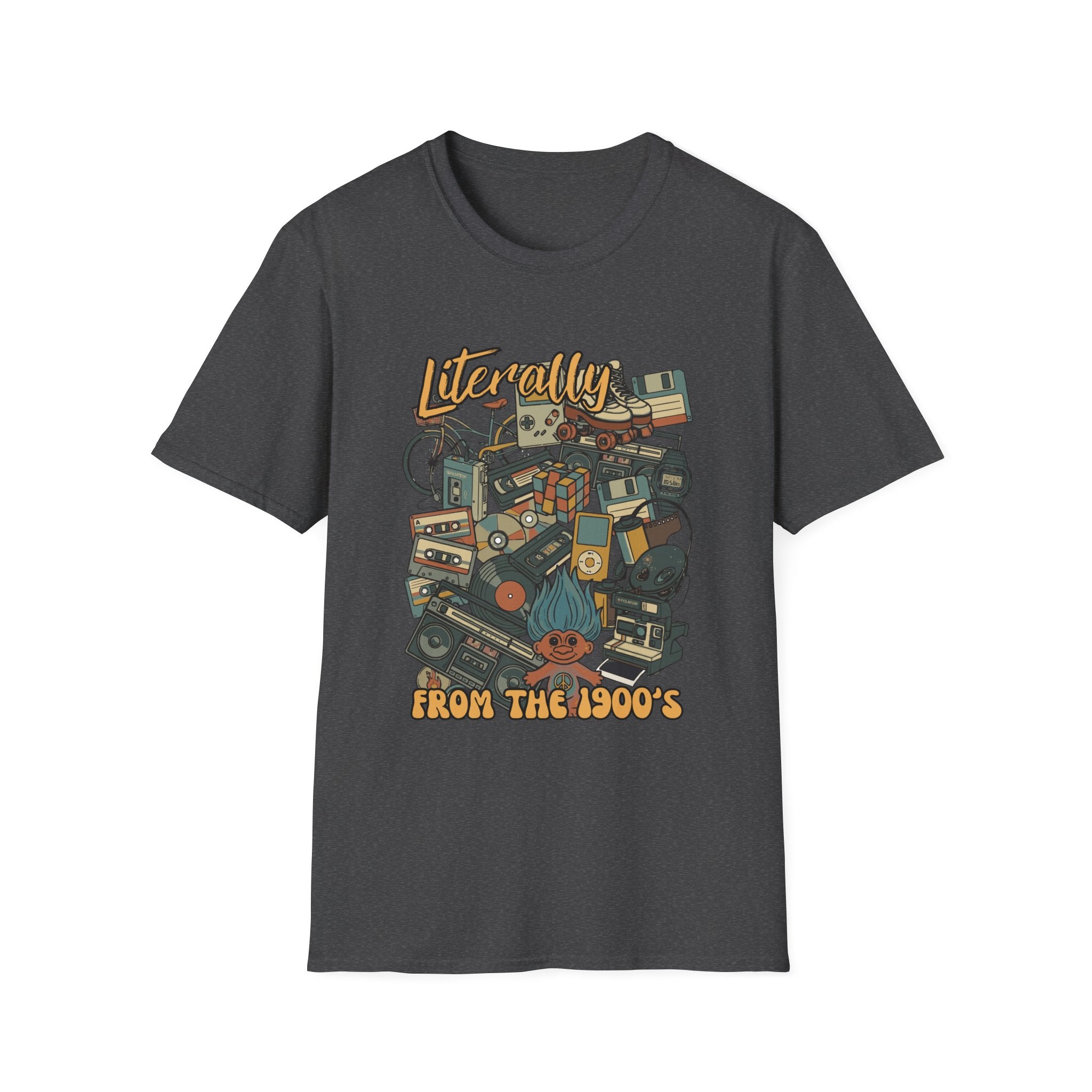 Vintage 90s Nostalgia — Retro Tech Collage Graphic Tee | Ring-Spun Cotton