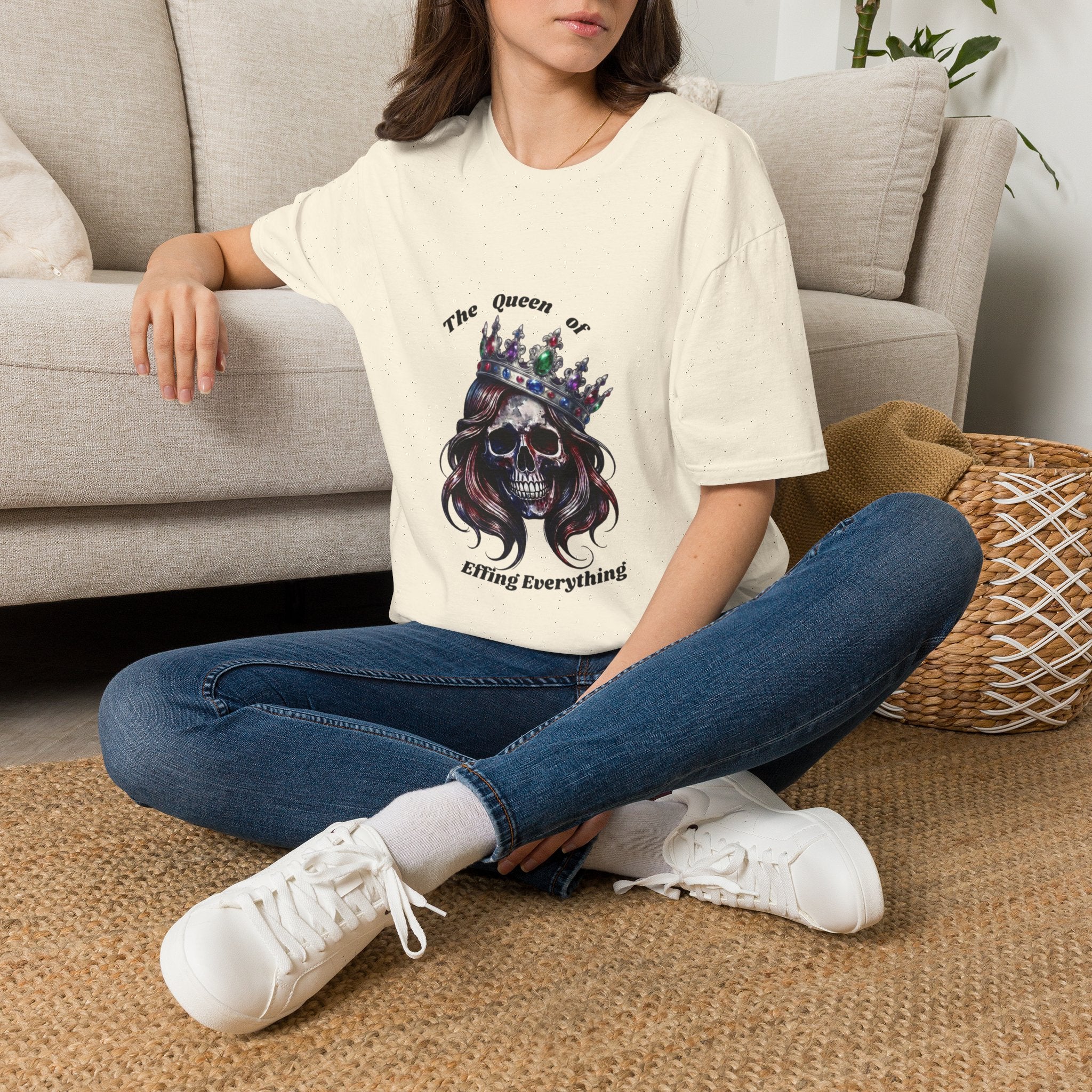 Graphic Tee — “The Queen of Effing Everything” Skull Crown Shirt