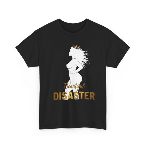 Beautiful Disaster — Crown Silhouette Graphic Tee, Dark Colors | 100% Cotton