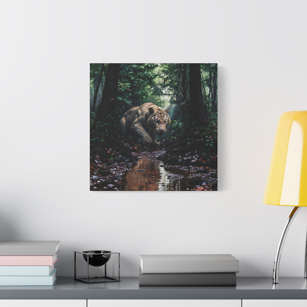 Jungle Tiger Matte Canvas Art – Stretched 1.25" Wall Decor