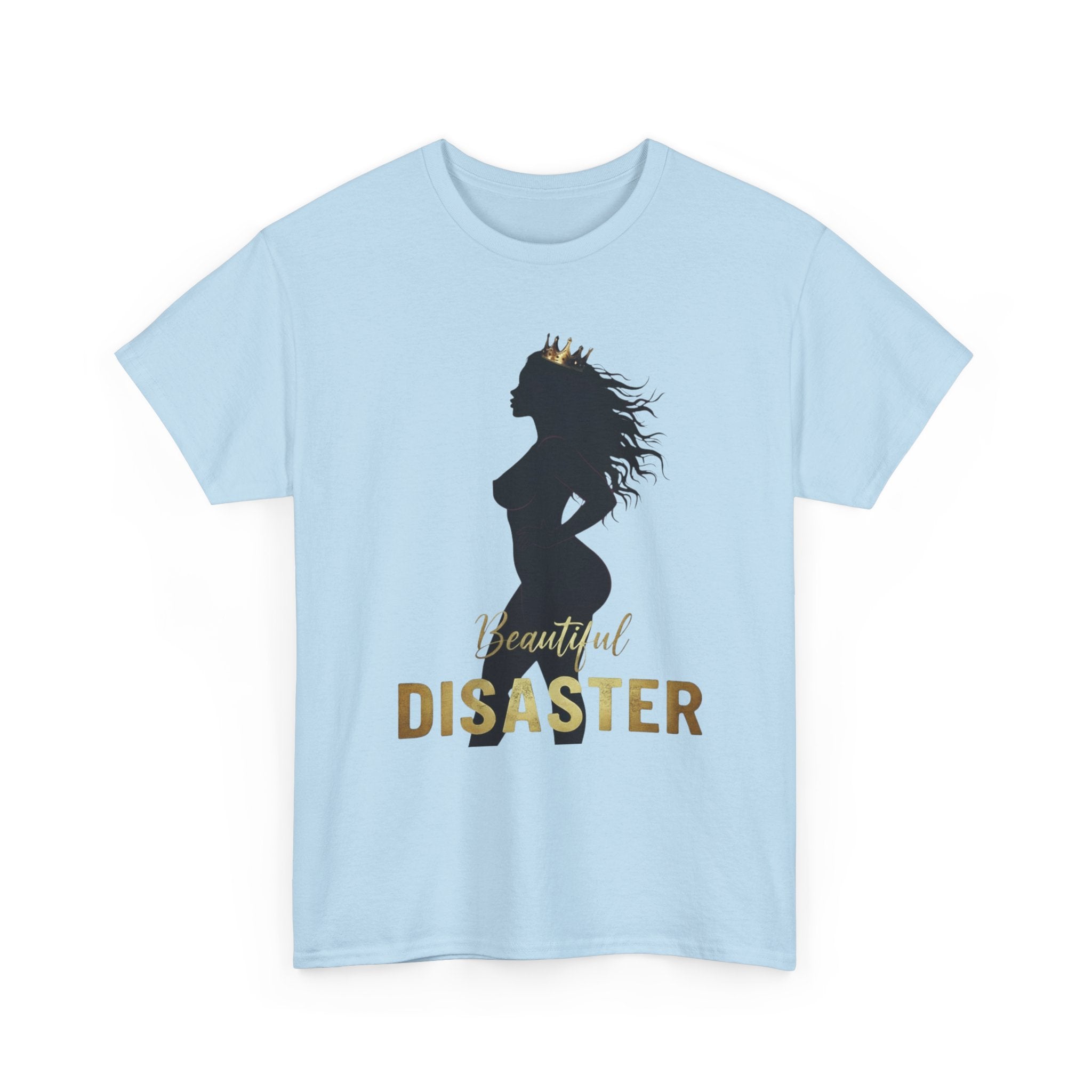 Beautiful Disaster — Crown Silhouette Graphic Tee, Light Colors | 100% Cotton