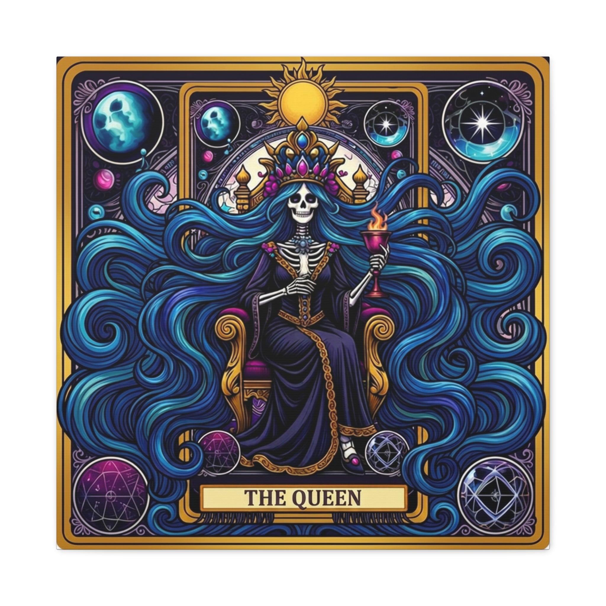 Tarot Queen Matte Canvas Print