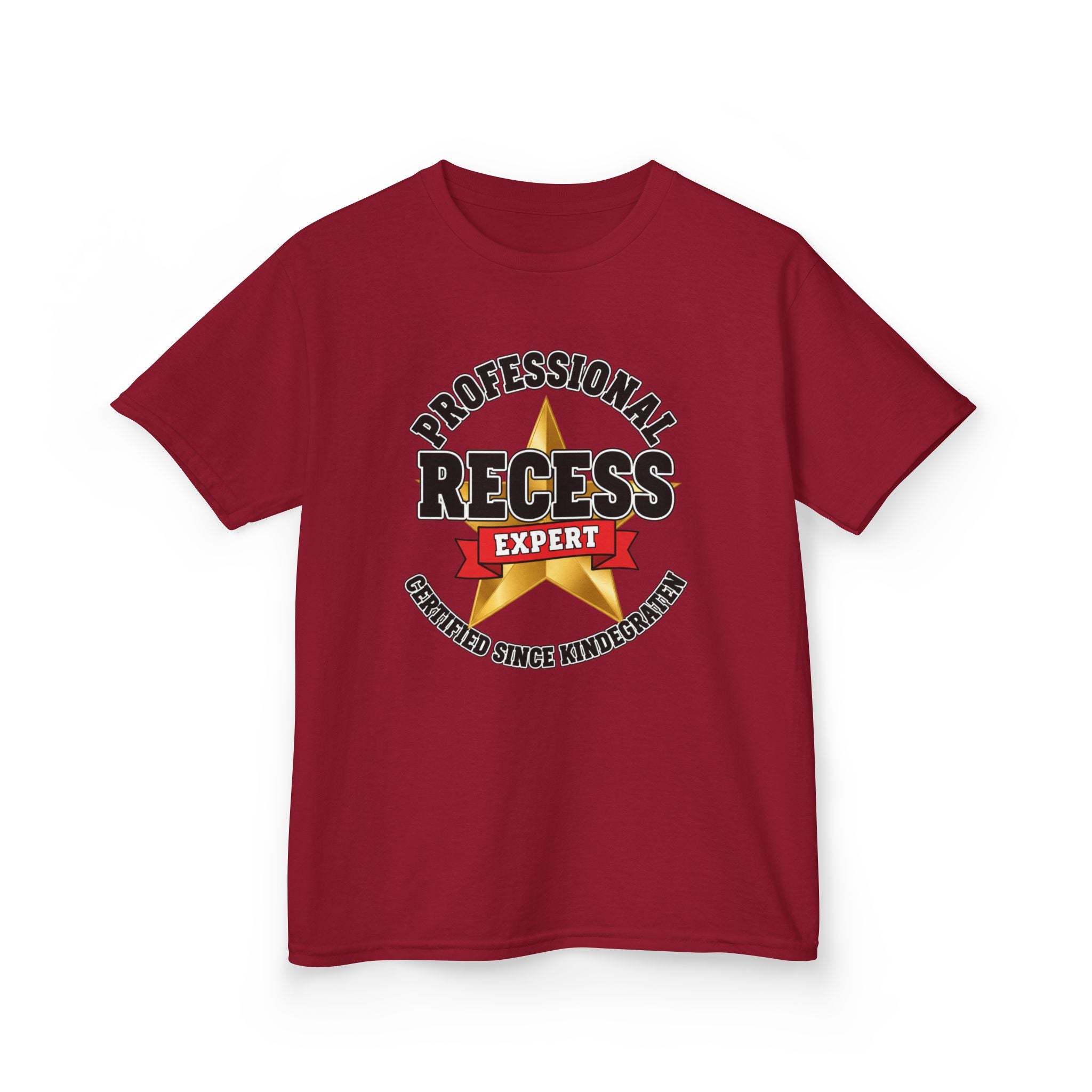 Professional Recess Expert — Certified Since Kindergarten Kids Graphic Tee | 100% Cotton