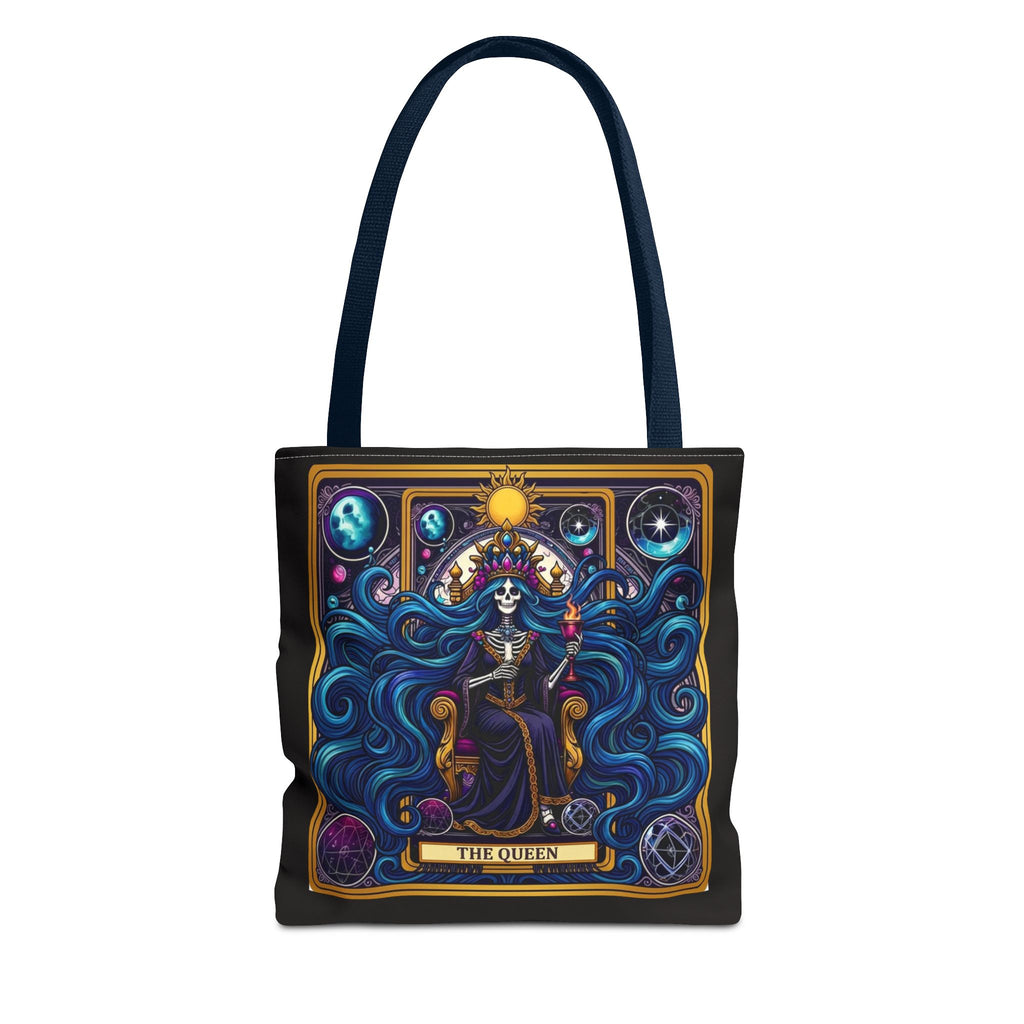 Tarot Art Tote Bag — Mystic Crown Design | Polyester, Reinforced Handles, 5 Colors