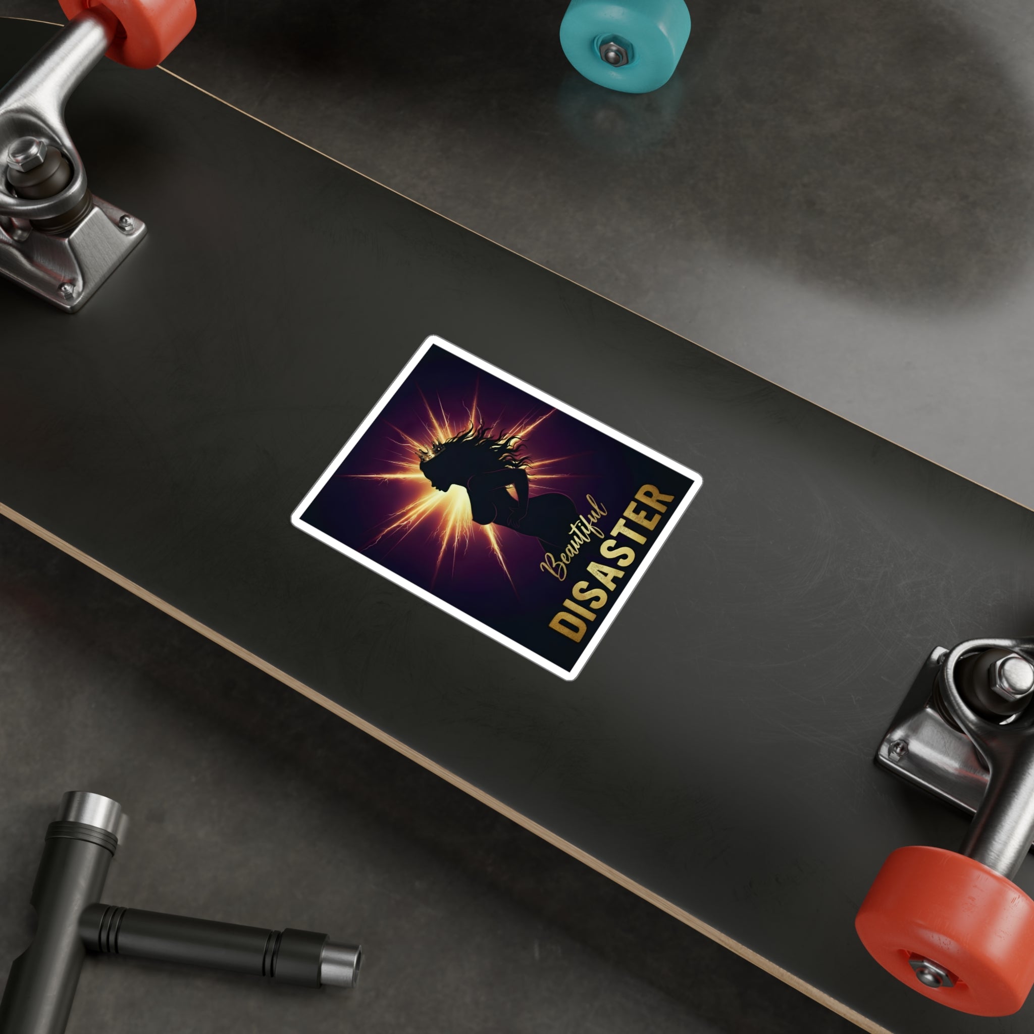 Beautiful Disaster — Kiss-Cut Vinyl Sticker | Satin Finish, 3 Sizes