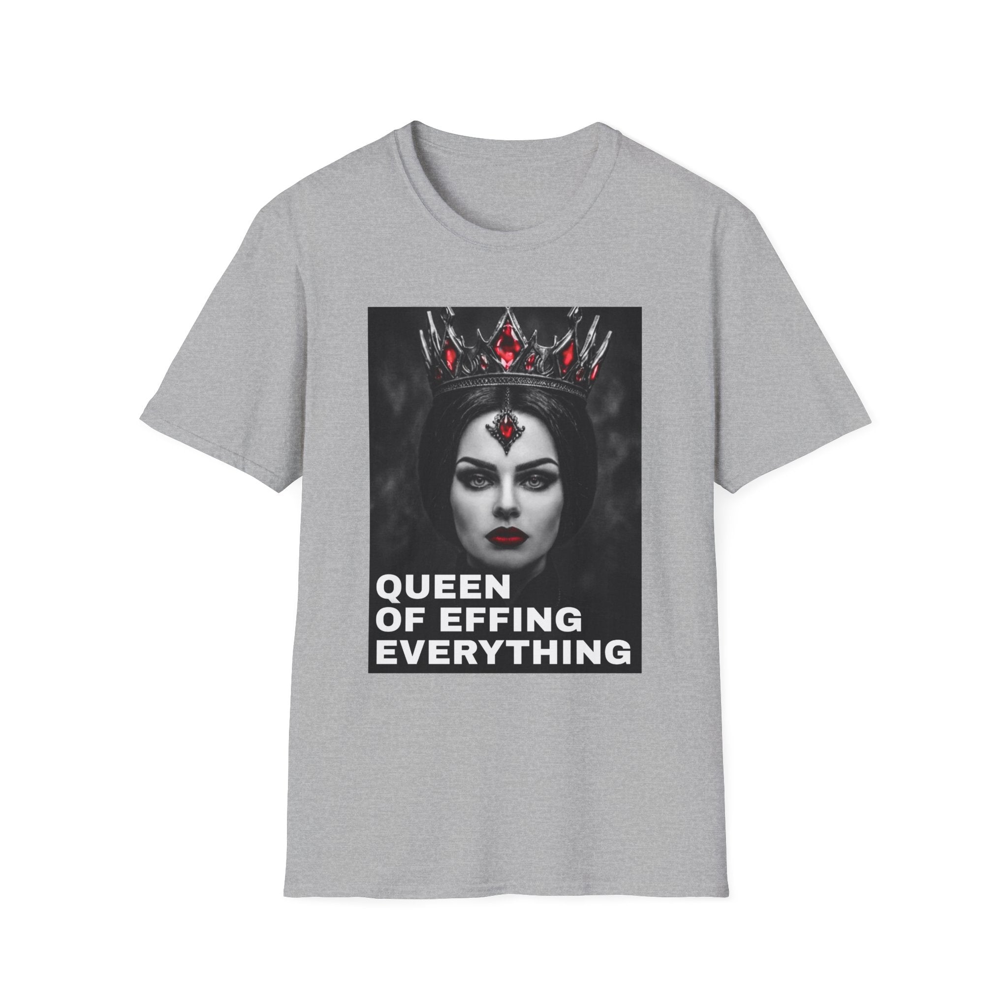 Queen of Effing Everything T-Shirt | Dark Gothic Crown Portrait