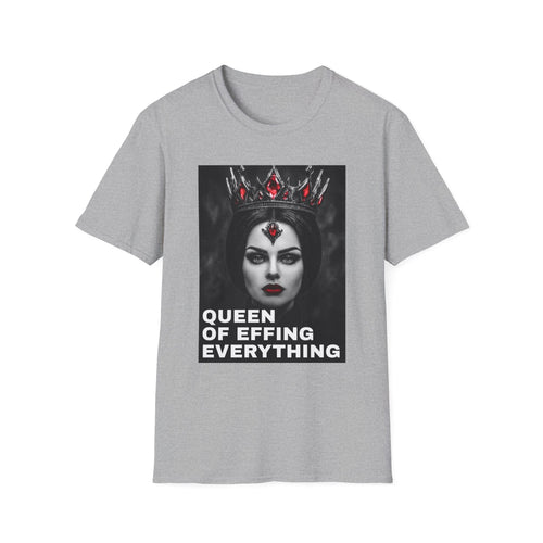 Queen of Effing Everything T-Shirt | Dark Gothic Crown Portrait