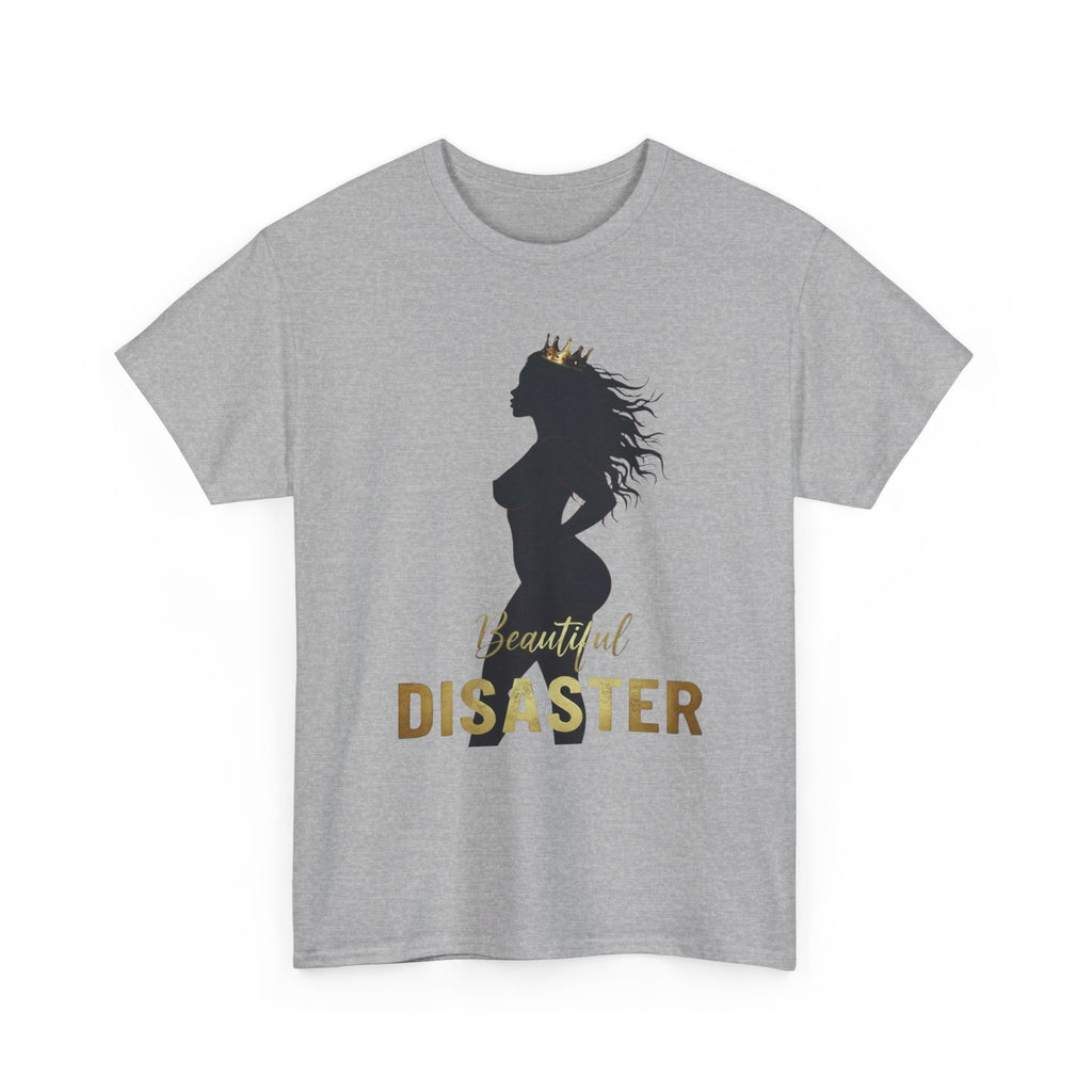 Beautiful Disaster — Crown Silhouette Graphic Tee, Light Colors | 100% Cotton