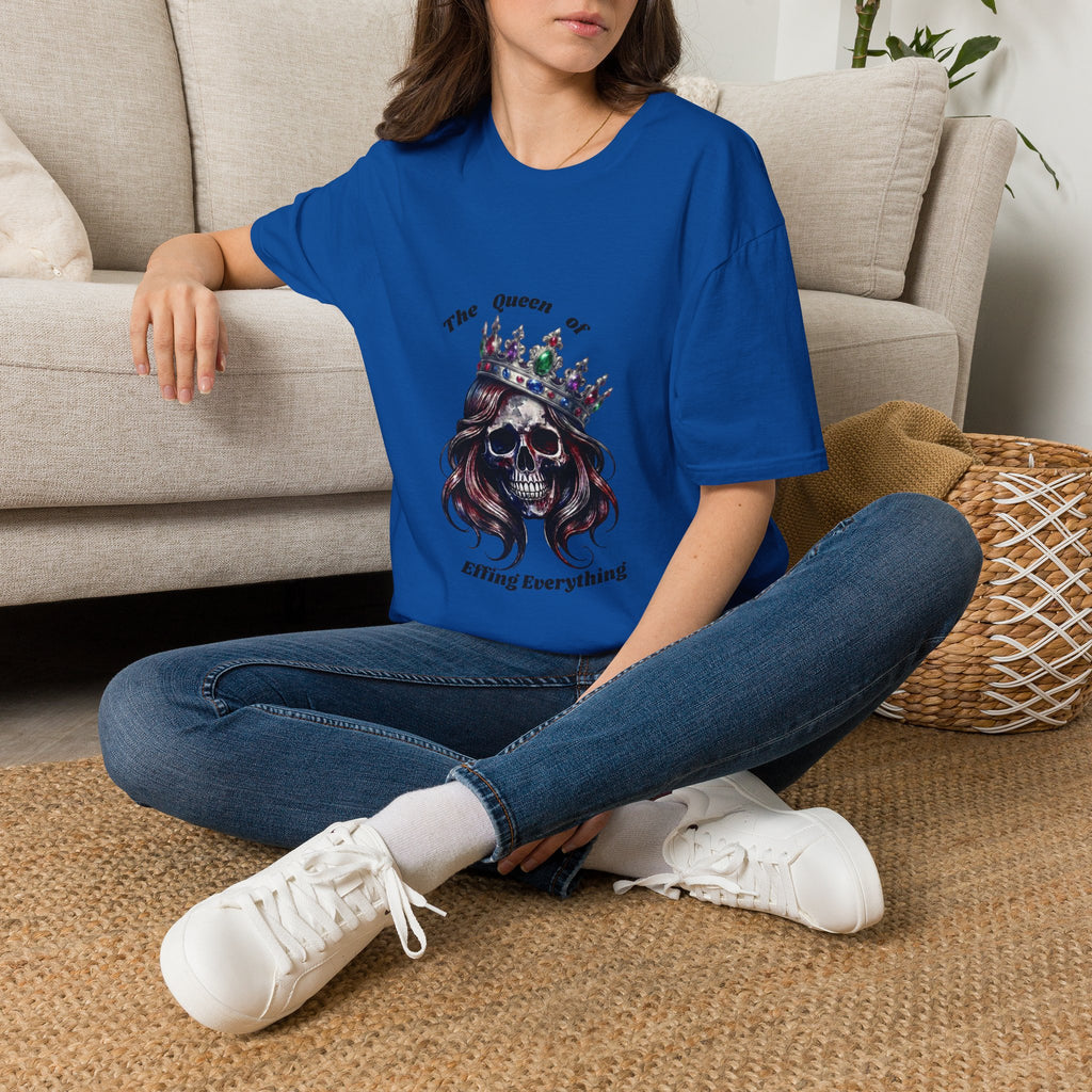 Graphic Tee — “The Queen of Effing Everything” Skull Crown Shirt