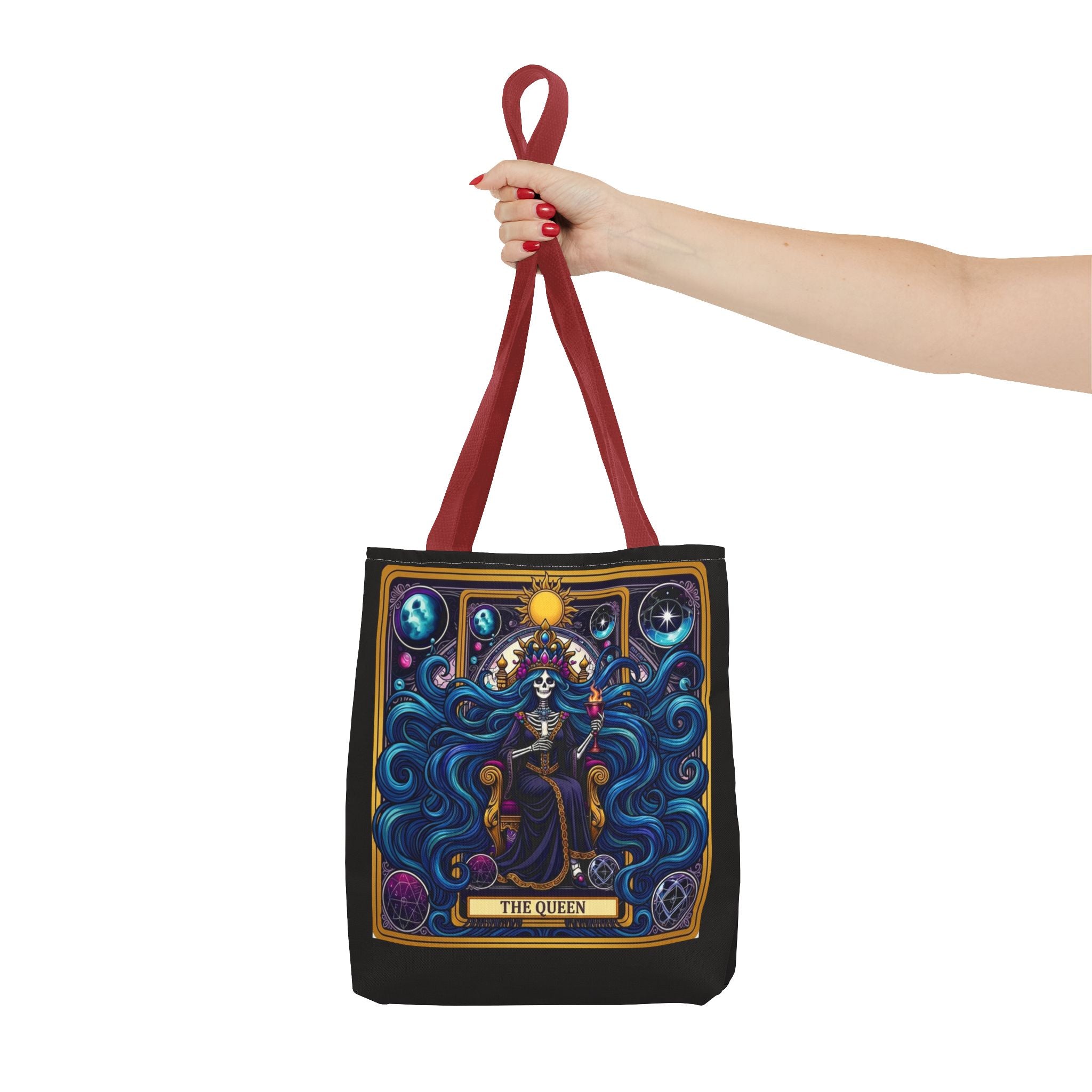 Tarot "The Queen" Tote Bag — Mystic Oracle Tarot Card Design