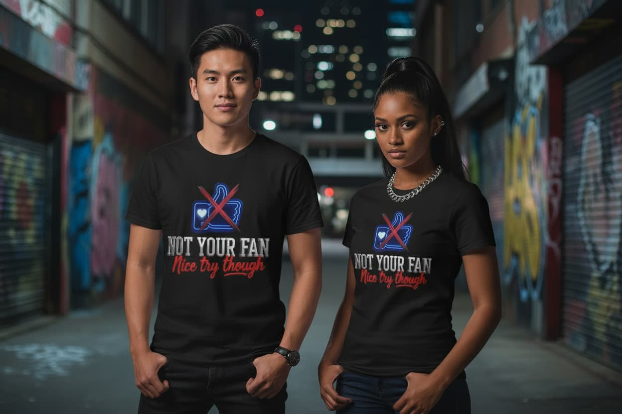 Not Your Fan — Anti-Social Statement Graphic Tee | Lightweight Ring-Spun Cotton