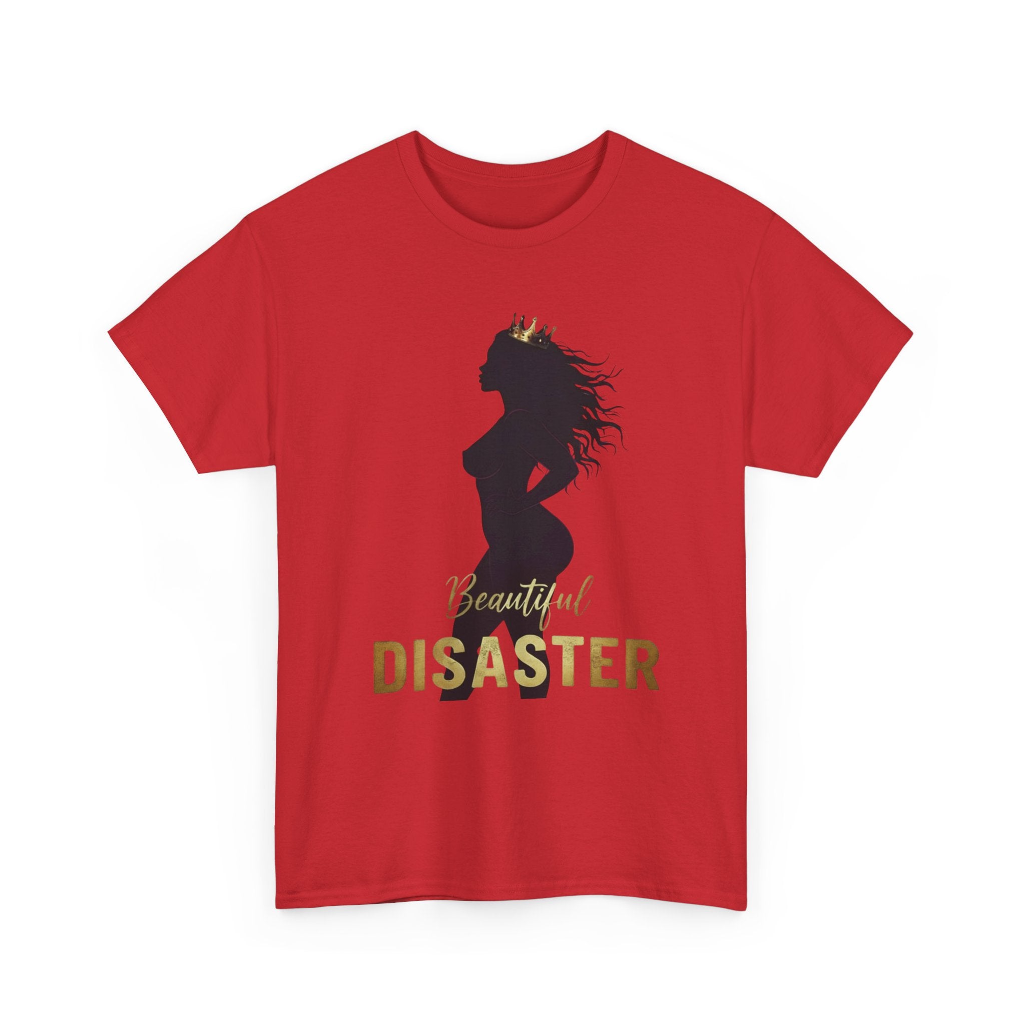 Beautiful Disaster — Crown Silhouette Graphic Tee, Light Colors | 100% Cotton
