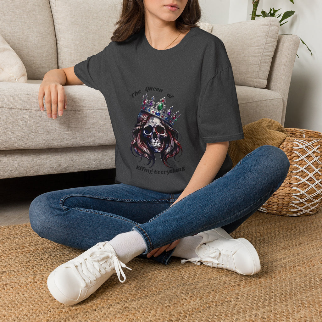 Graphic Tee — “The Queen of Effing Everything” Skull Crown Shirt