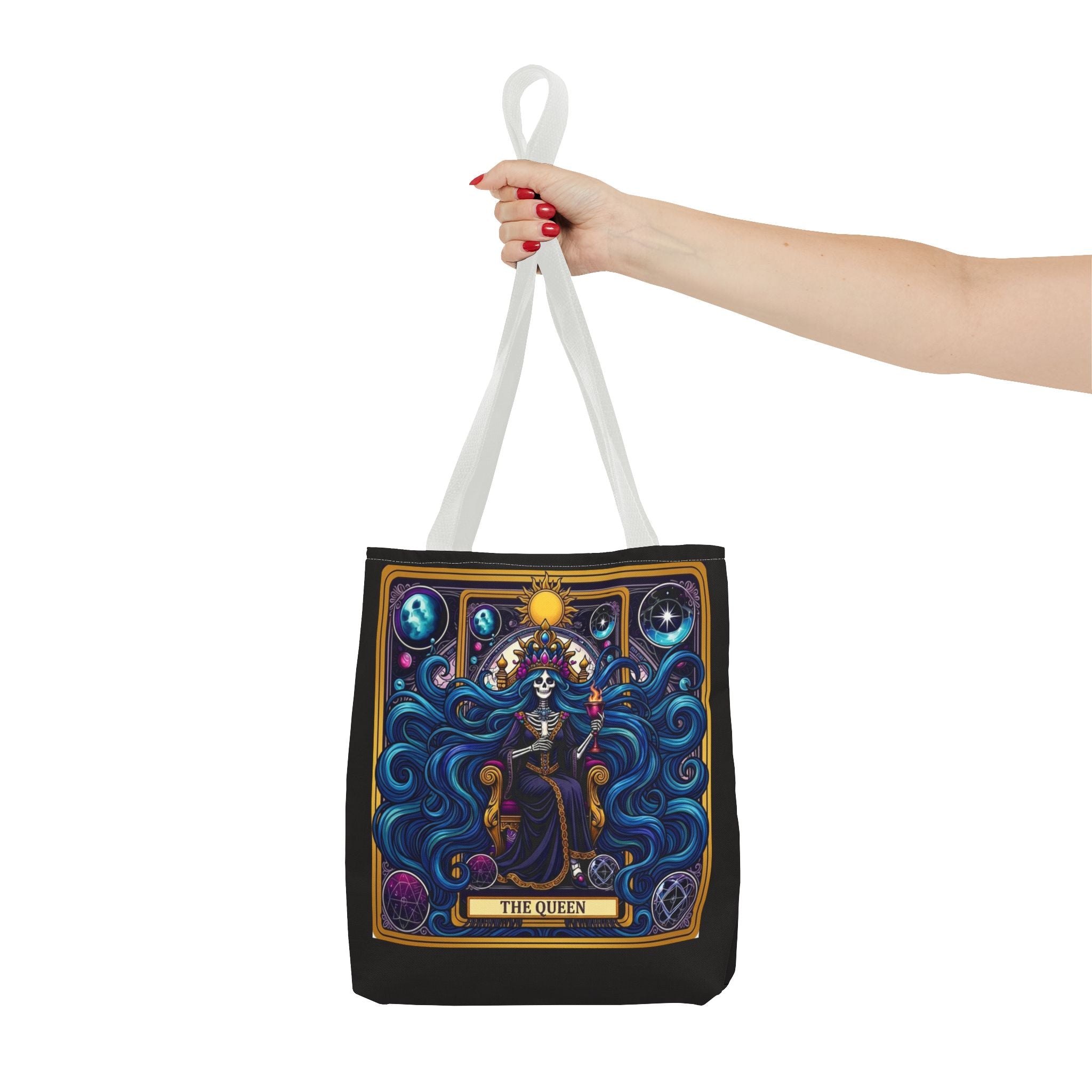 Tarot "The Queen" Tote Bag — Mystic Oracle Tarot Card Design