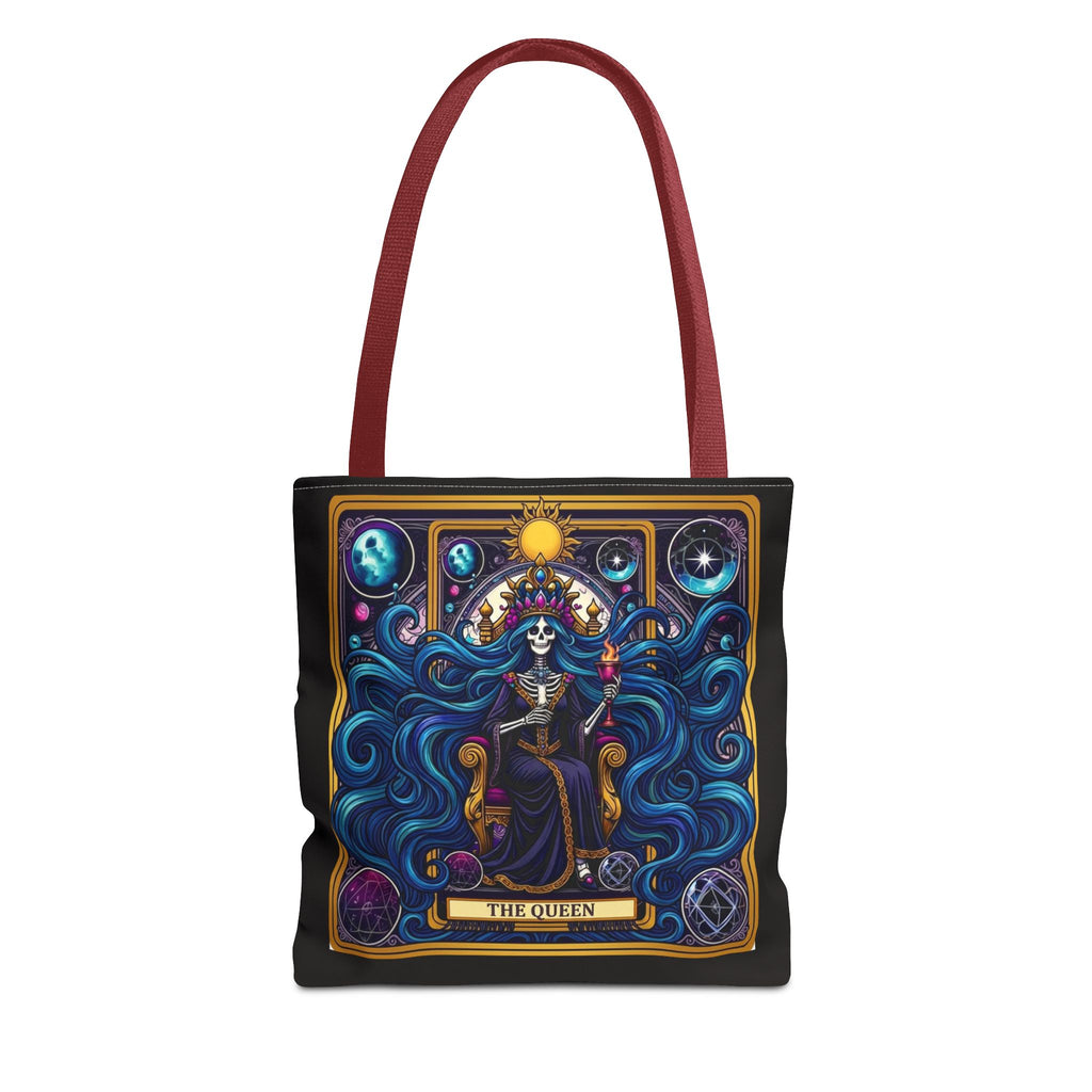 Tarot Art Tote Bag — Mystic Crown Design | Polyester, Reinforced Handles, 5 Colors