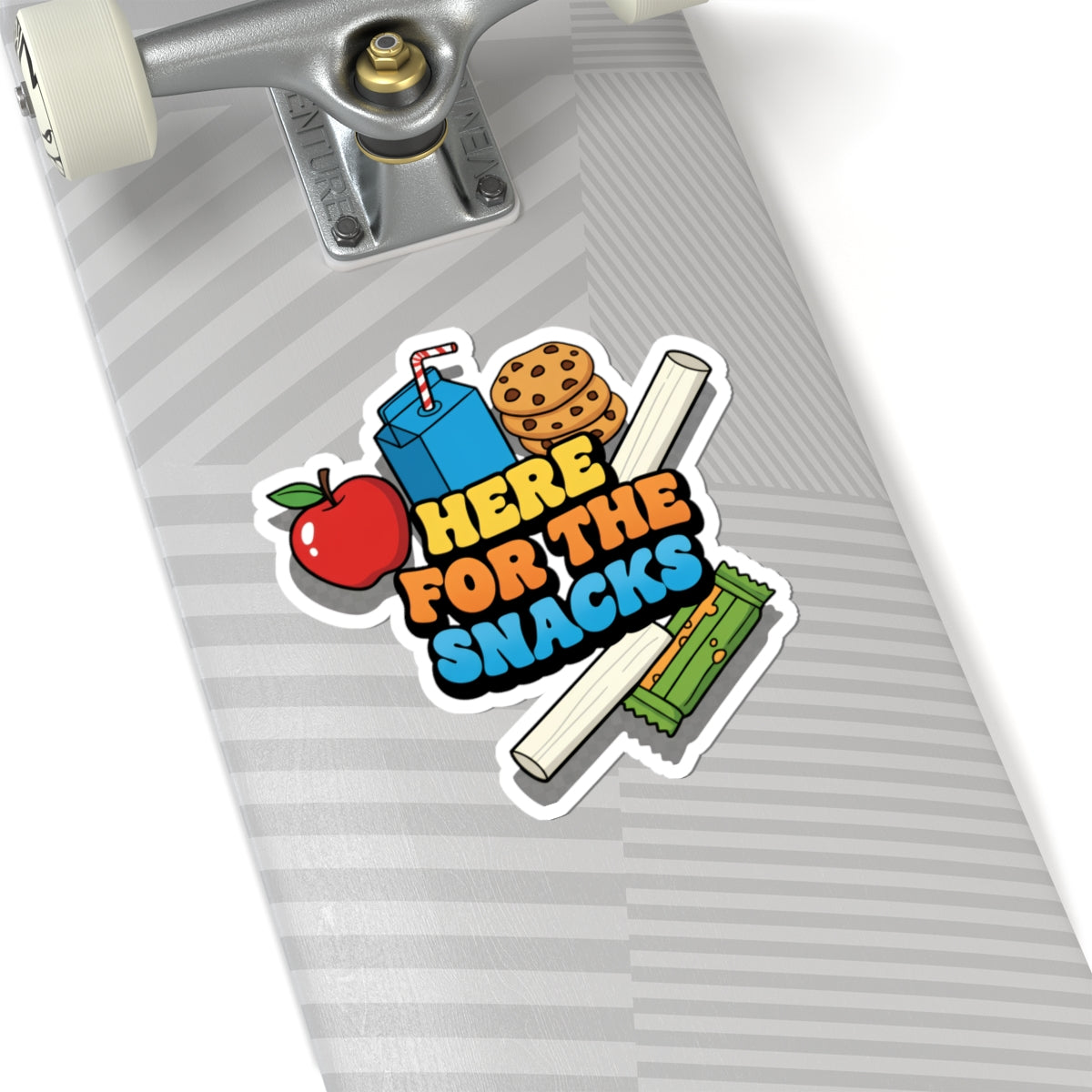 Here For The Snacks | Die-Cut Sticker | Kids Lunch Box & Backpack Sticker