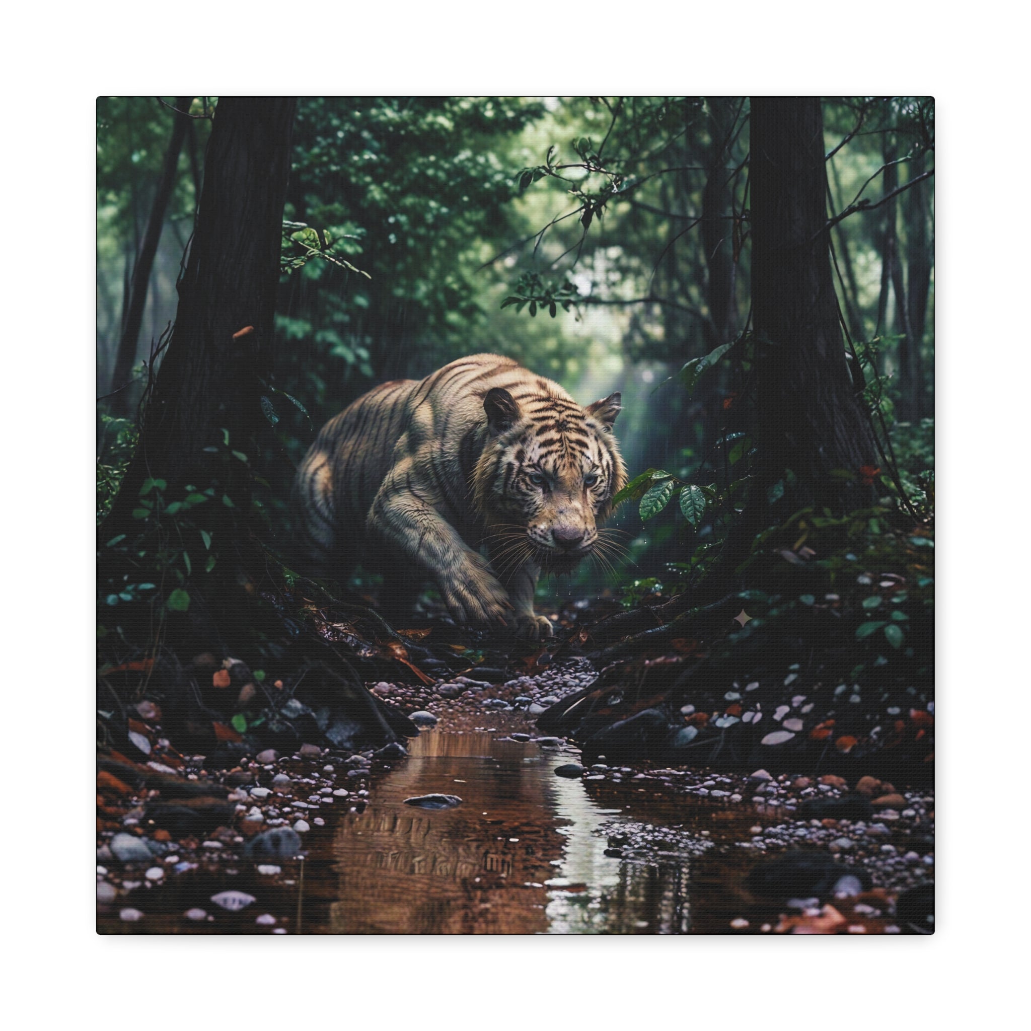 Jungle Tiger Matte Canvas Art – Stretched 1.25" Wall Decor