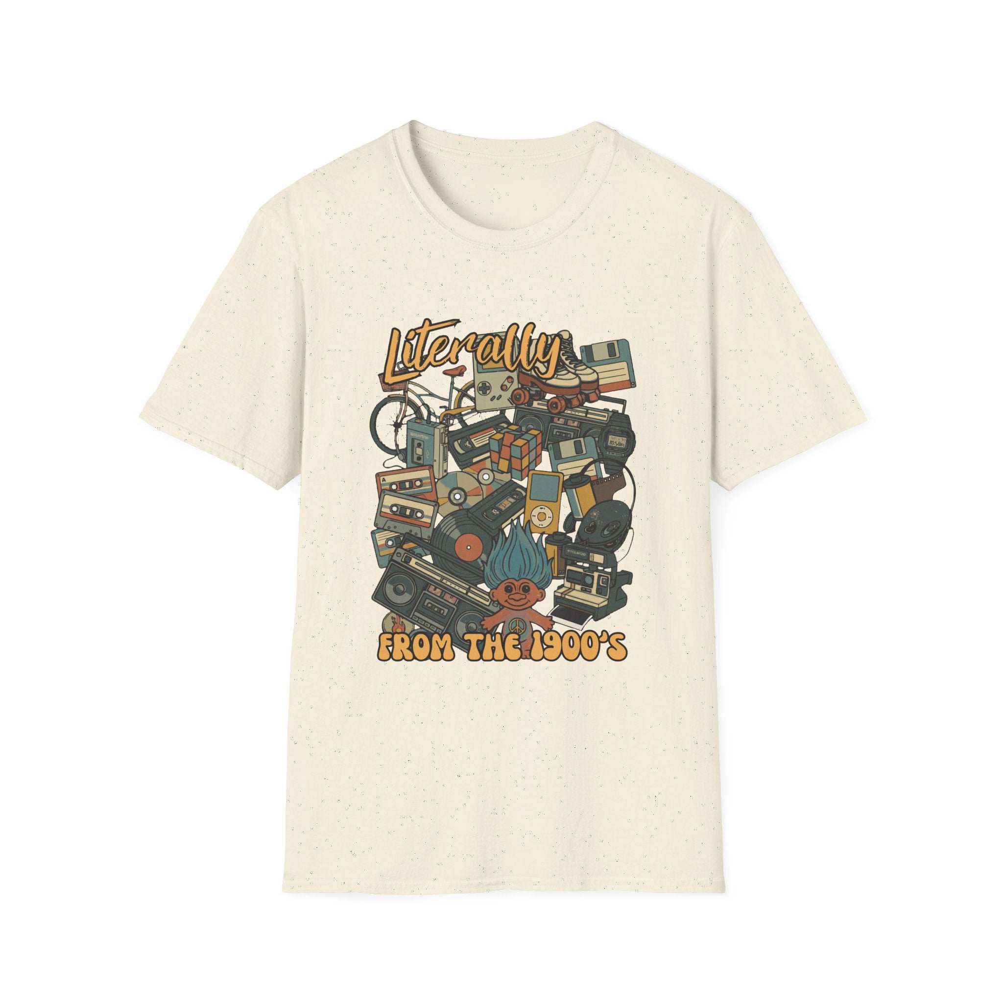 Vintage 90s Nostalgia — Retro Tech Collage Graphic Tee | Ring-Spun Cotton