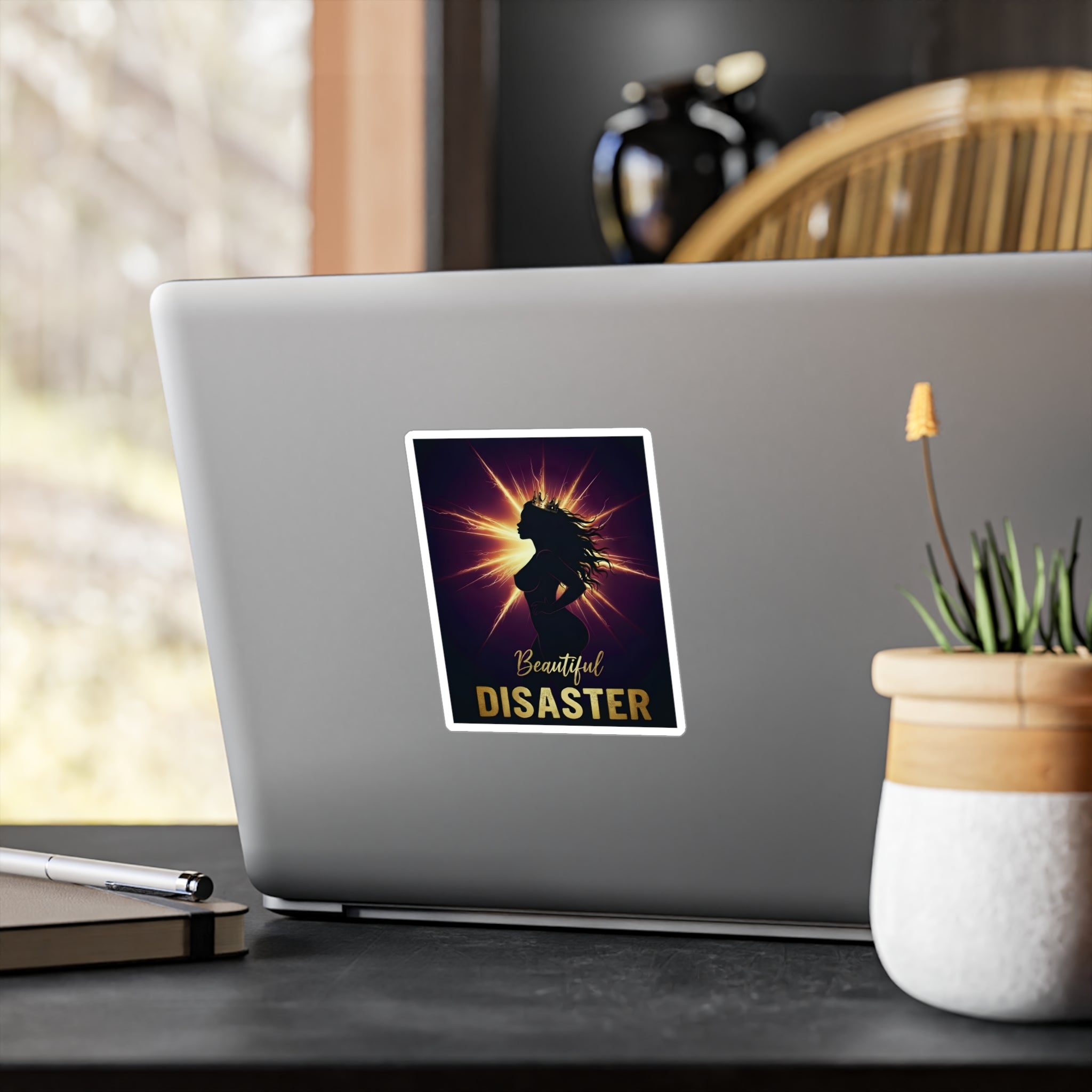 Beautiful Disaster — Kiss-Cut Vinyl Sticker | Satin Finish, 3 Sizes