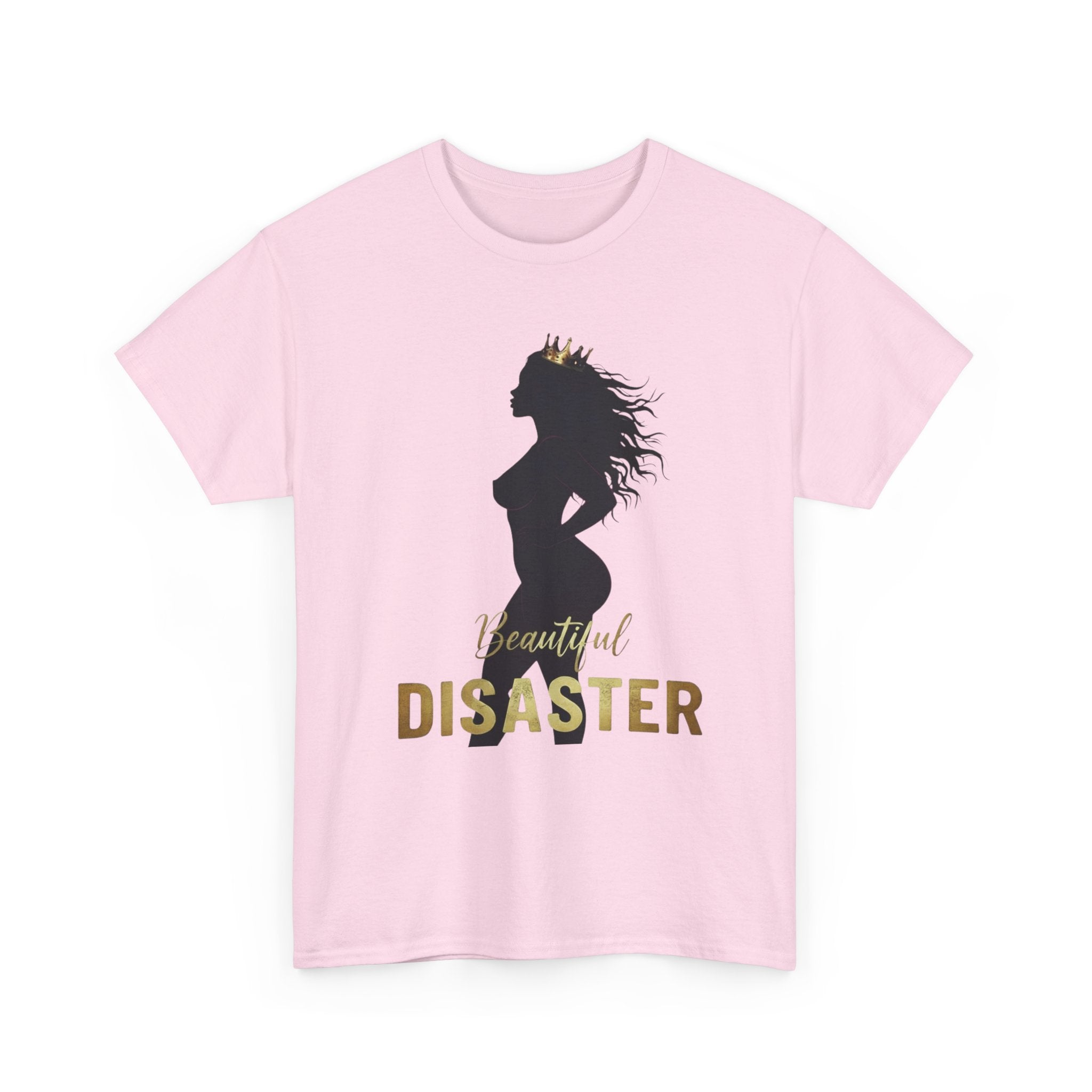 Beautiful Disaster — Crown Silhouette Graphic Tee, Light Colors | 100% Cotton