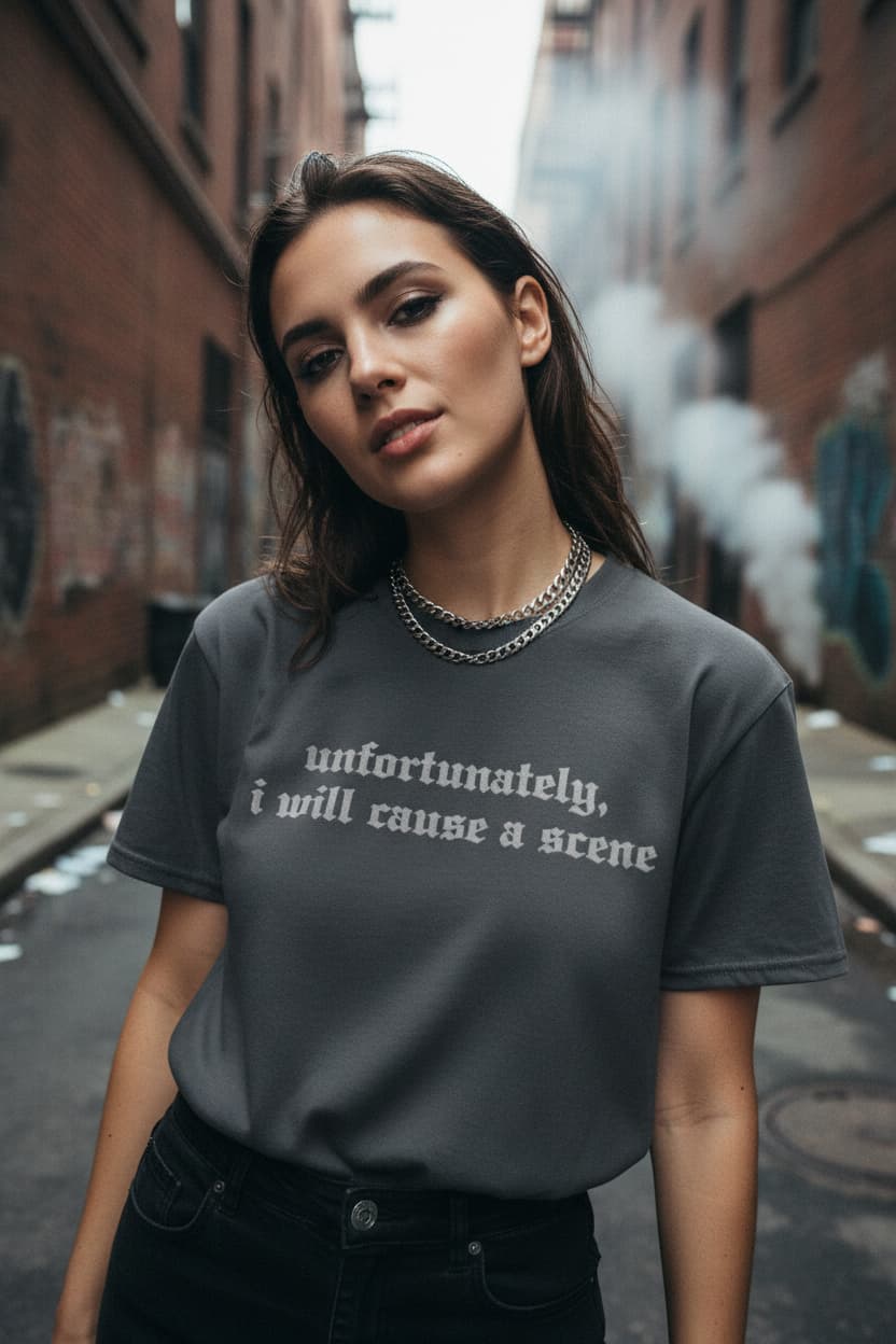 Unfortunately, I Will Cause a Scene — Graphic Tee