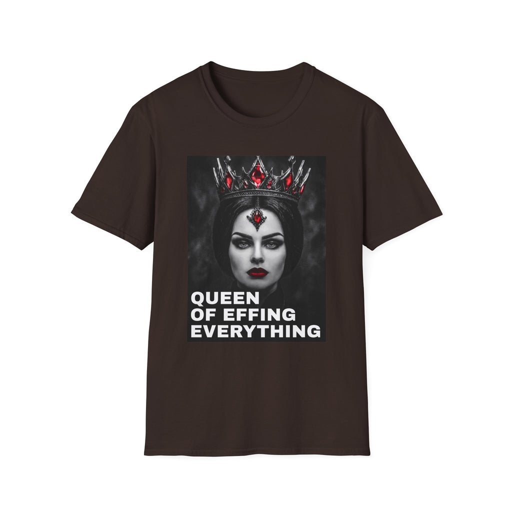 Queen of Effing Everything T-Shirt | Dark Gothic Crown Portrait
