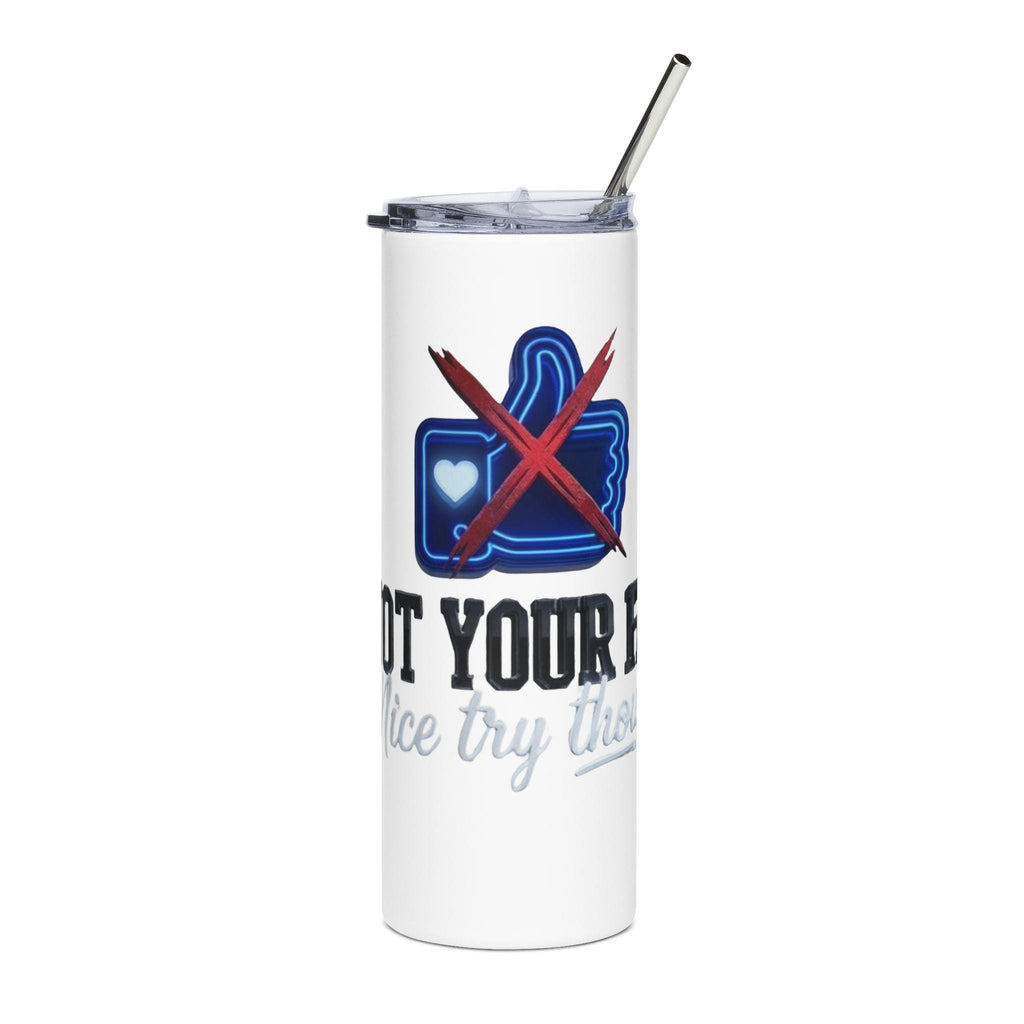 Dark Humor Thumbs Down Tumbler 20oz, Stainless Steel Travel Mug | Anti-Humor Design