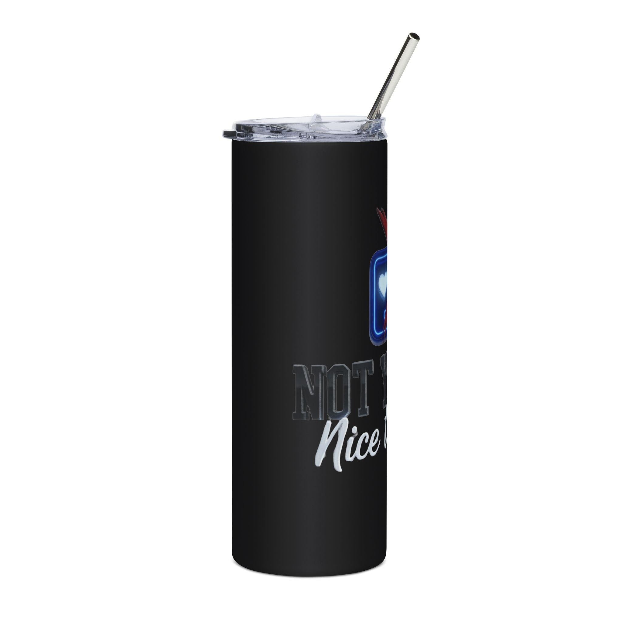 Dark Humor Thumbs Down Tumbler 20oz, Stainless Steel Travel Mug | Anti-Humor Design