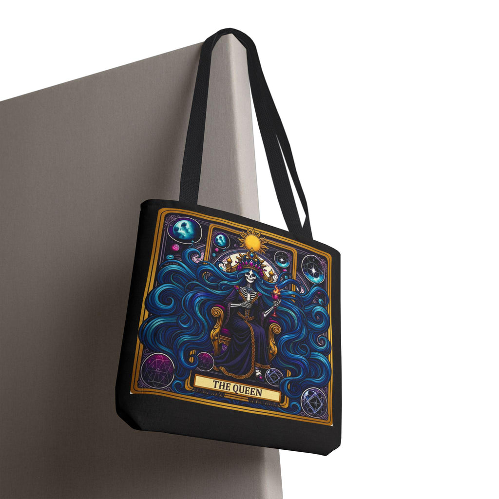 Tarot "The Queen" Art Tote Bag  Mystic Oracle Tarot Card Design