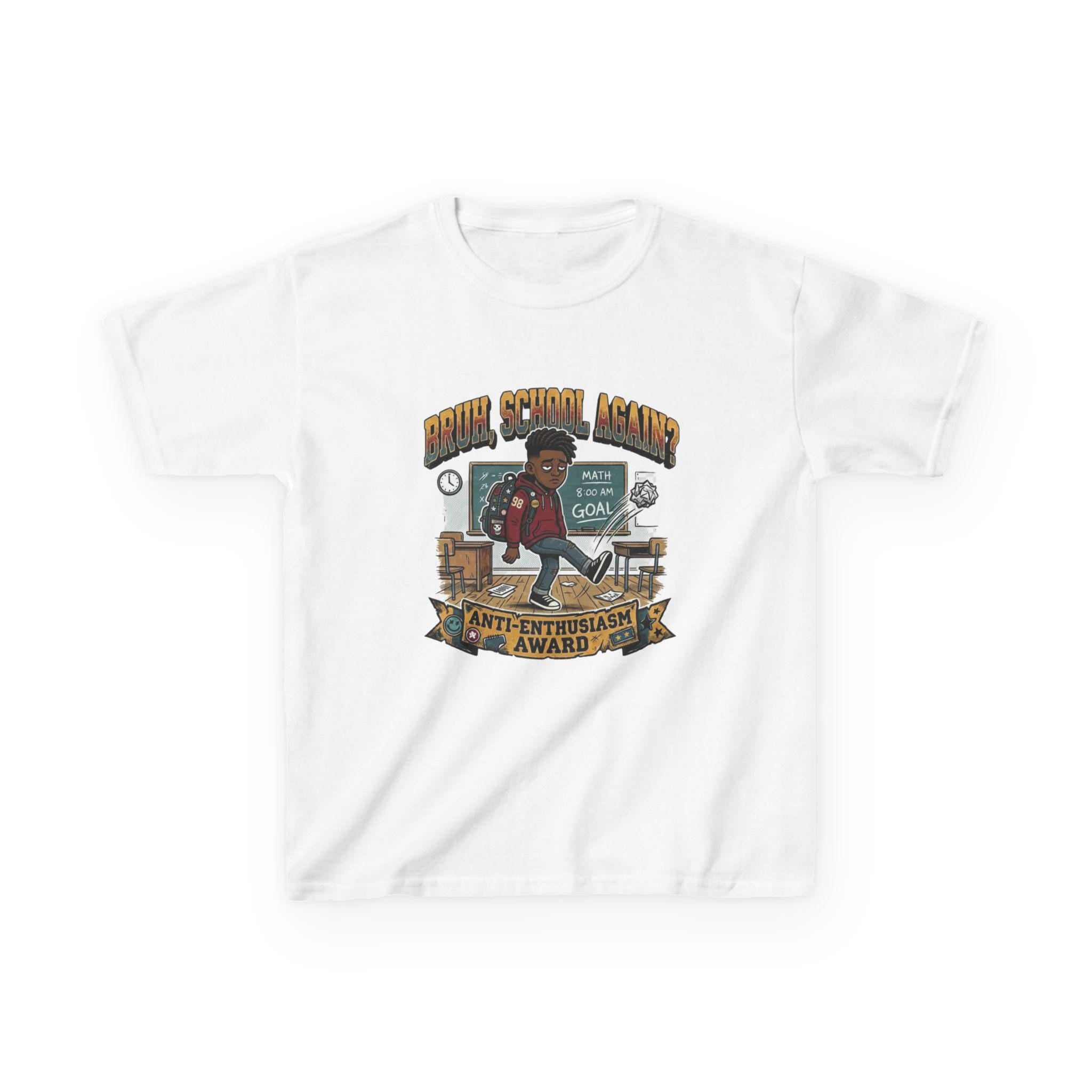 Kids Back to School 'Anti-Enthusiastic' T-Shirt  Sarcastic School Tee