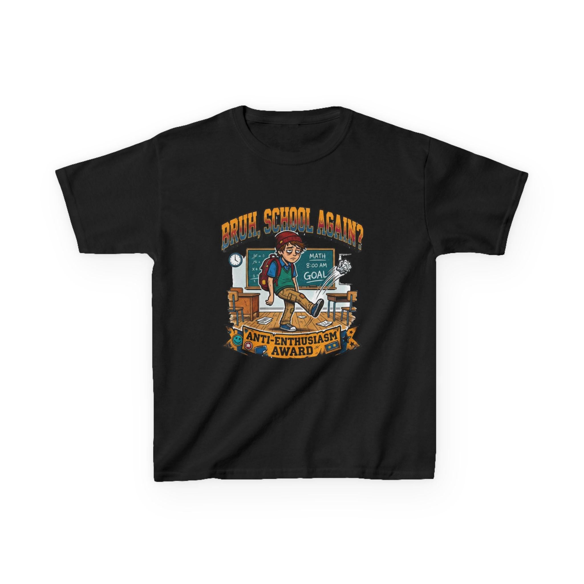 Kids Back to School 'Anti-Enthusiastic' T-Shirt  Sarcastic School Tee