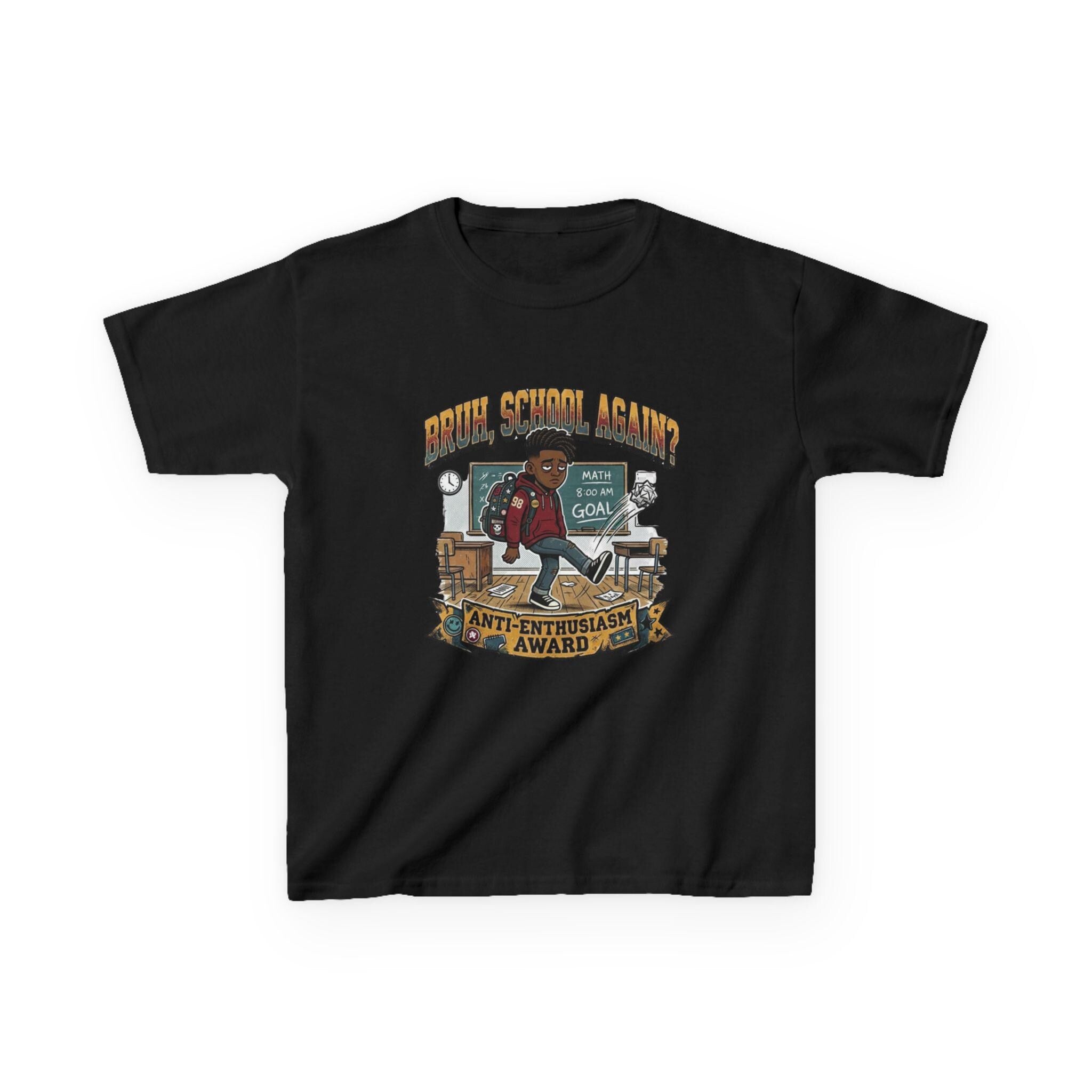 Kids Back to School 'Anti-Enthusiastic' T-Shirt  Sarcastic School Tee