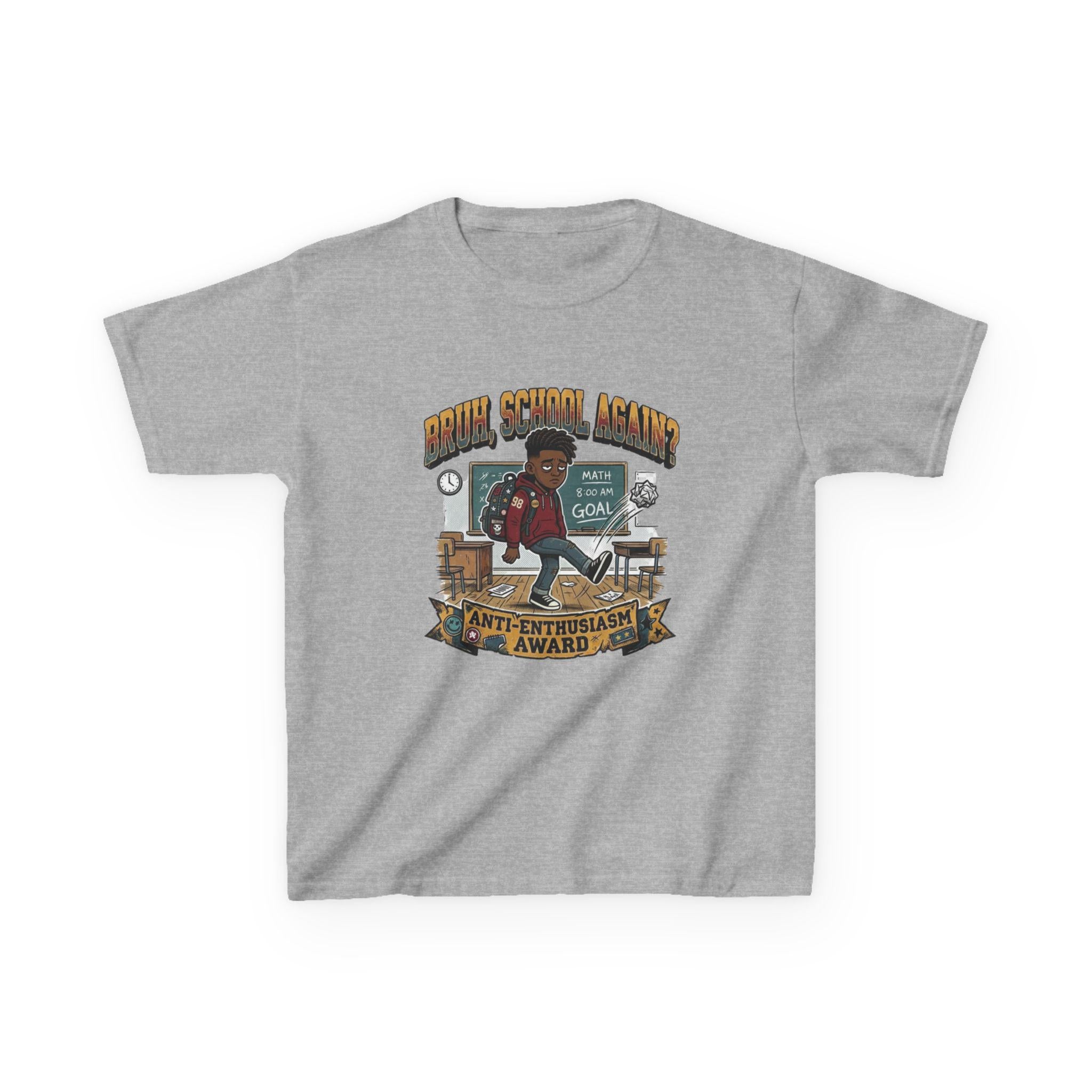Kids Back to School 'Anti-Enthusiastic' T-Shirt  Sarcastic School Tee