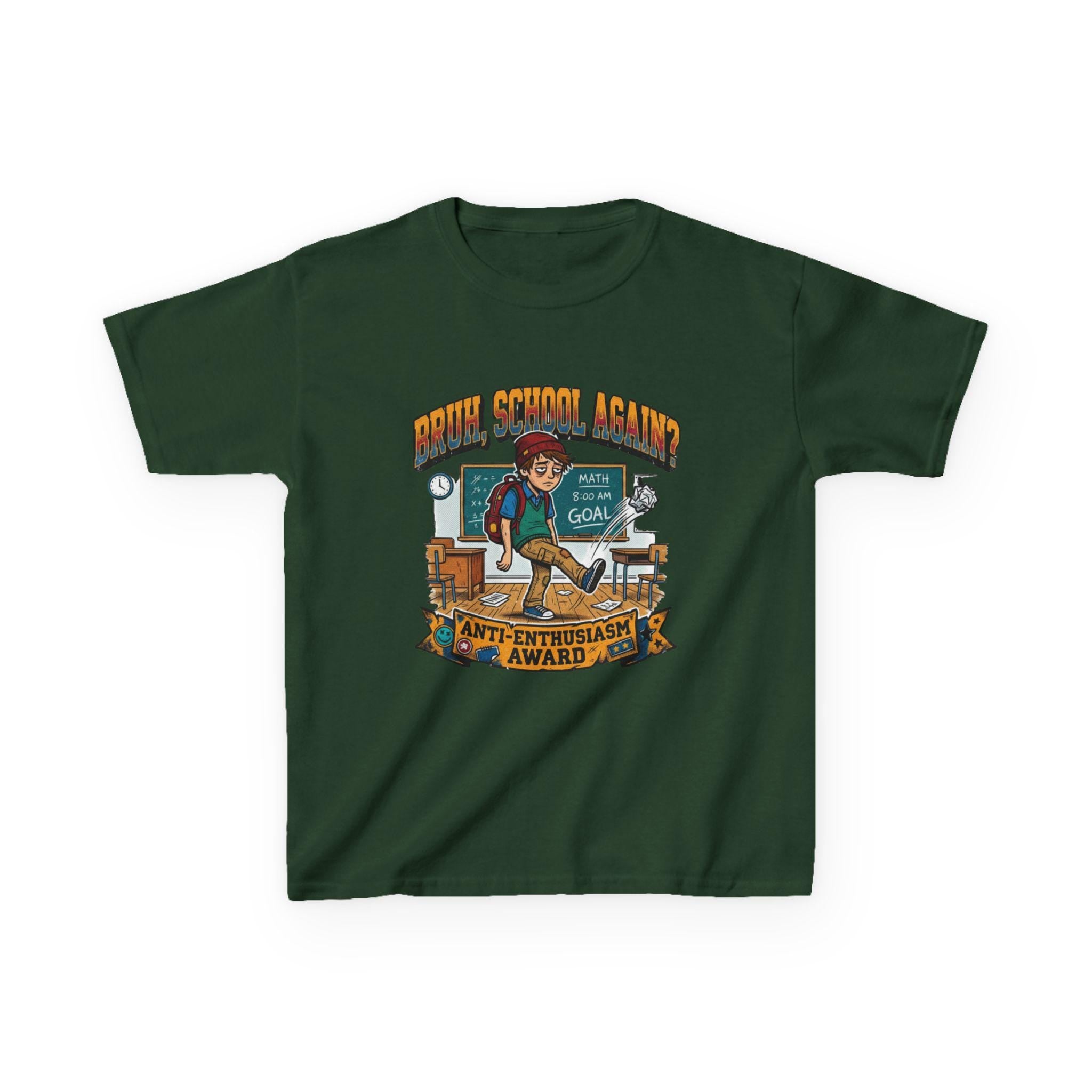 Kids Back to School 'Anti-Enthusiastic' T-Shirt  Sarcastic School Tee