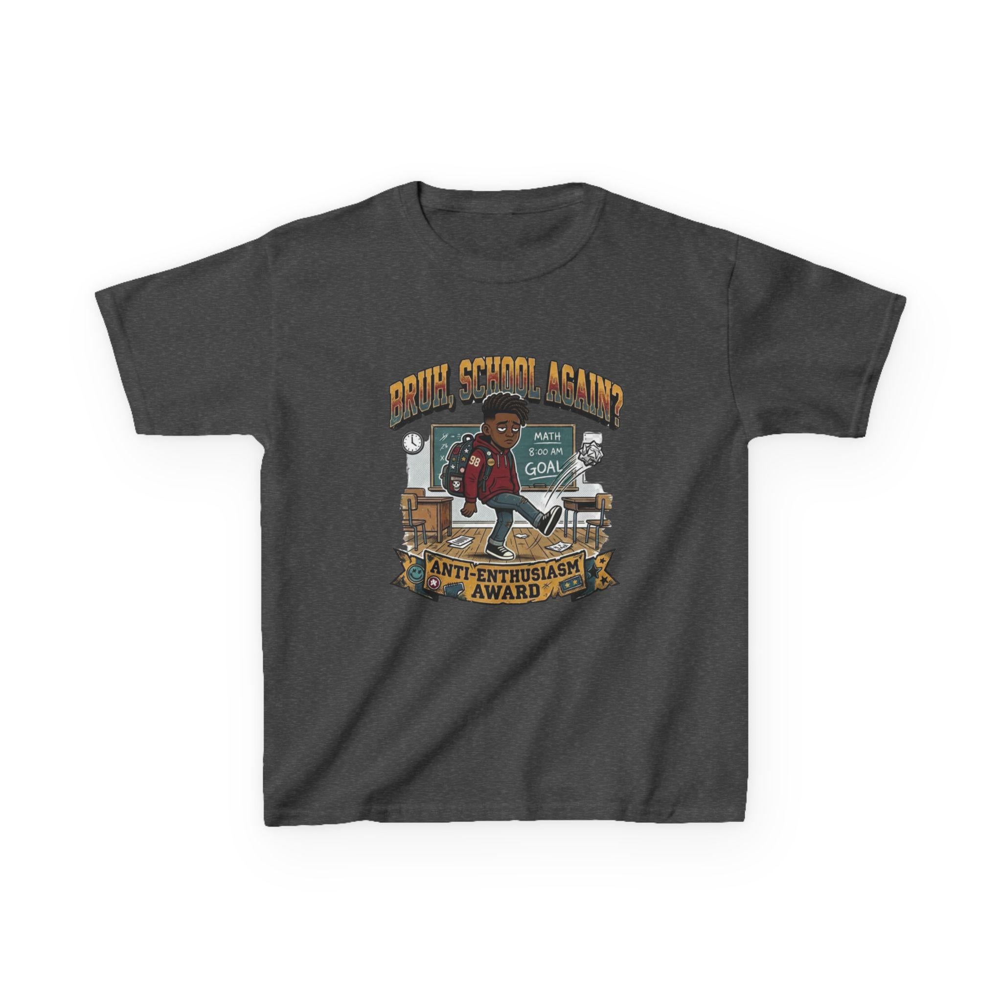 Kids Back to School 'Anti-Enthusiastic' T-Shirt  Sarcastic School Tee